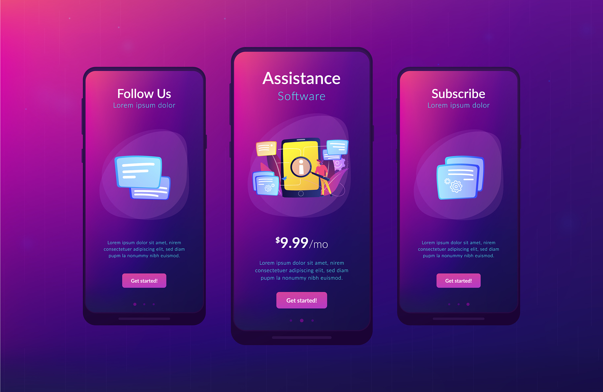 user guide app interface template