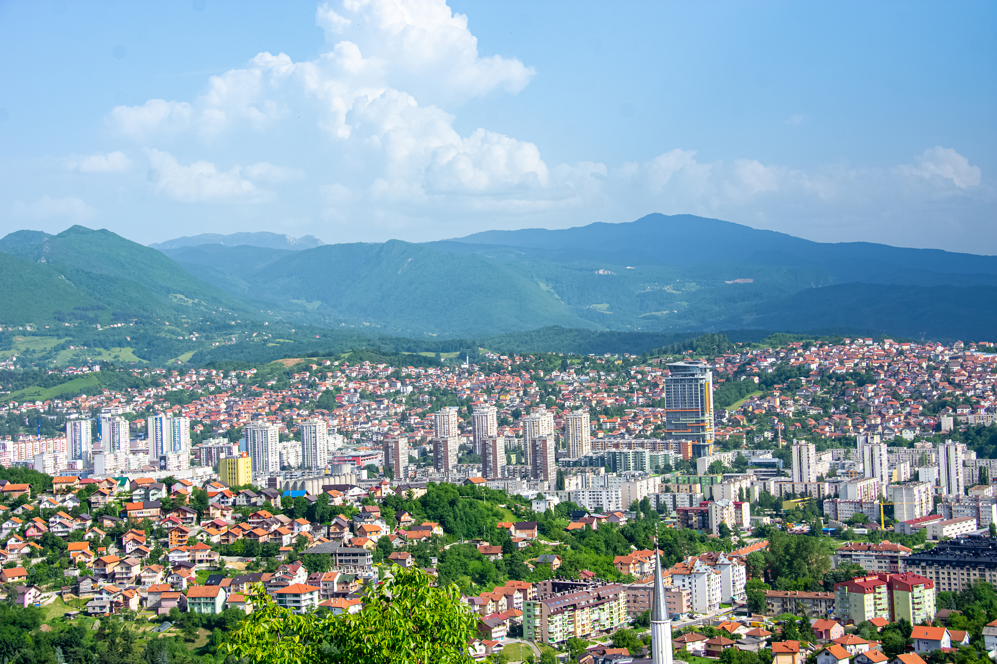 view to the beautiful city of sarajevo