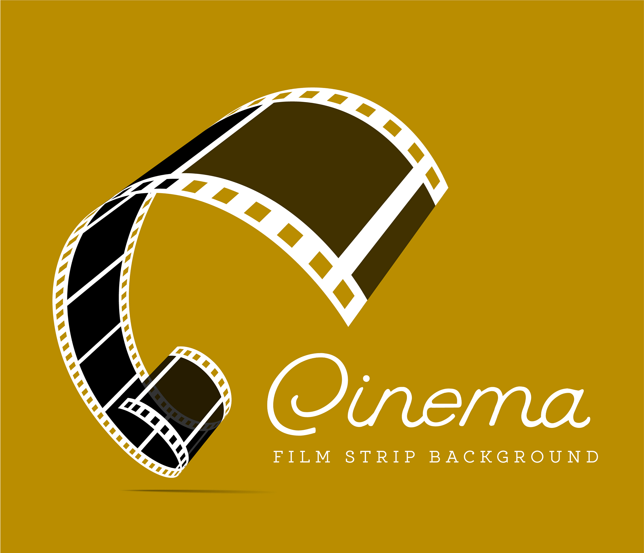 film strip on brown
