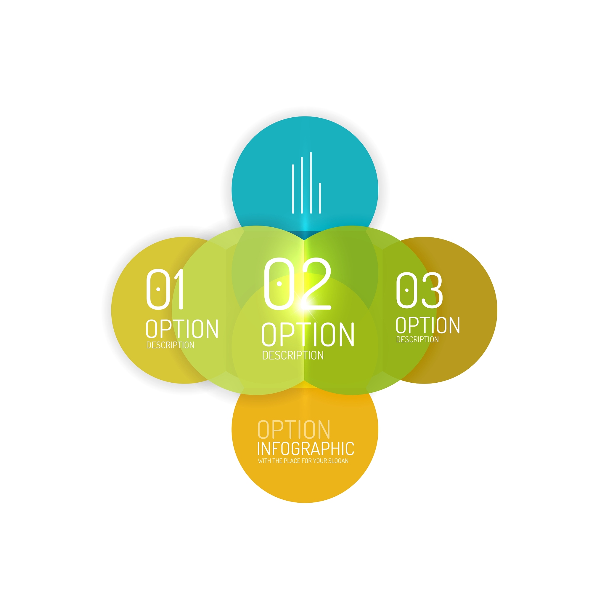 business infographics option select