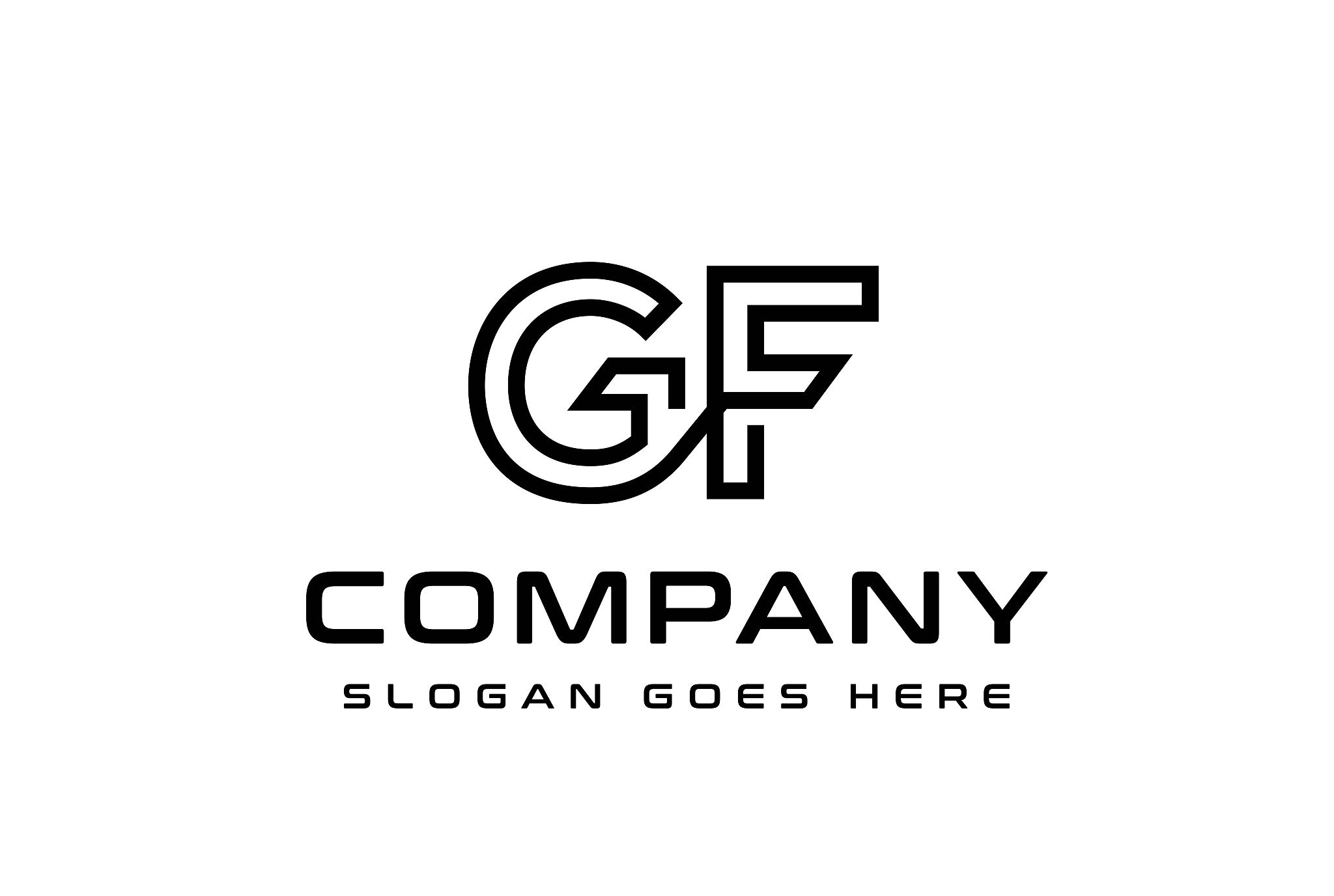 initial letter gf logo vector template