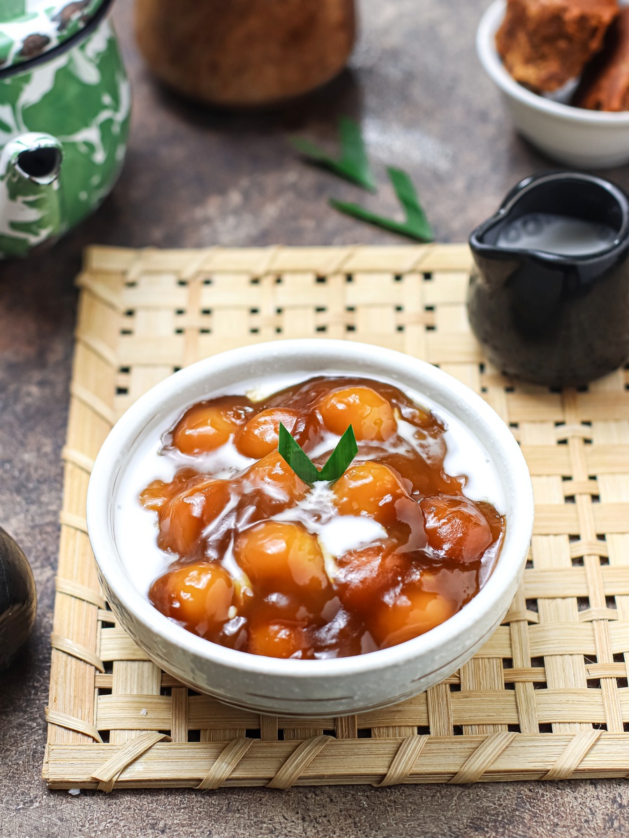 bubur biji salak 或 bubur candil,印度尼西亚的米粉