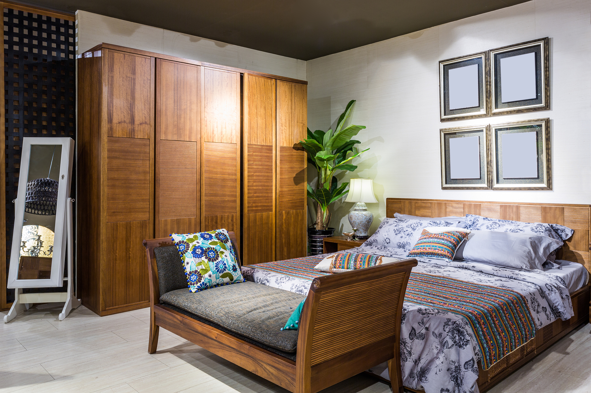 furniture show bedroom, double bed