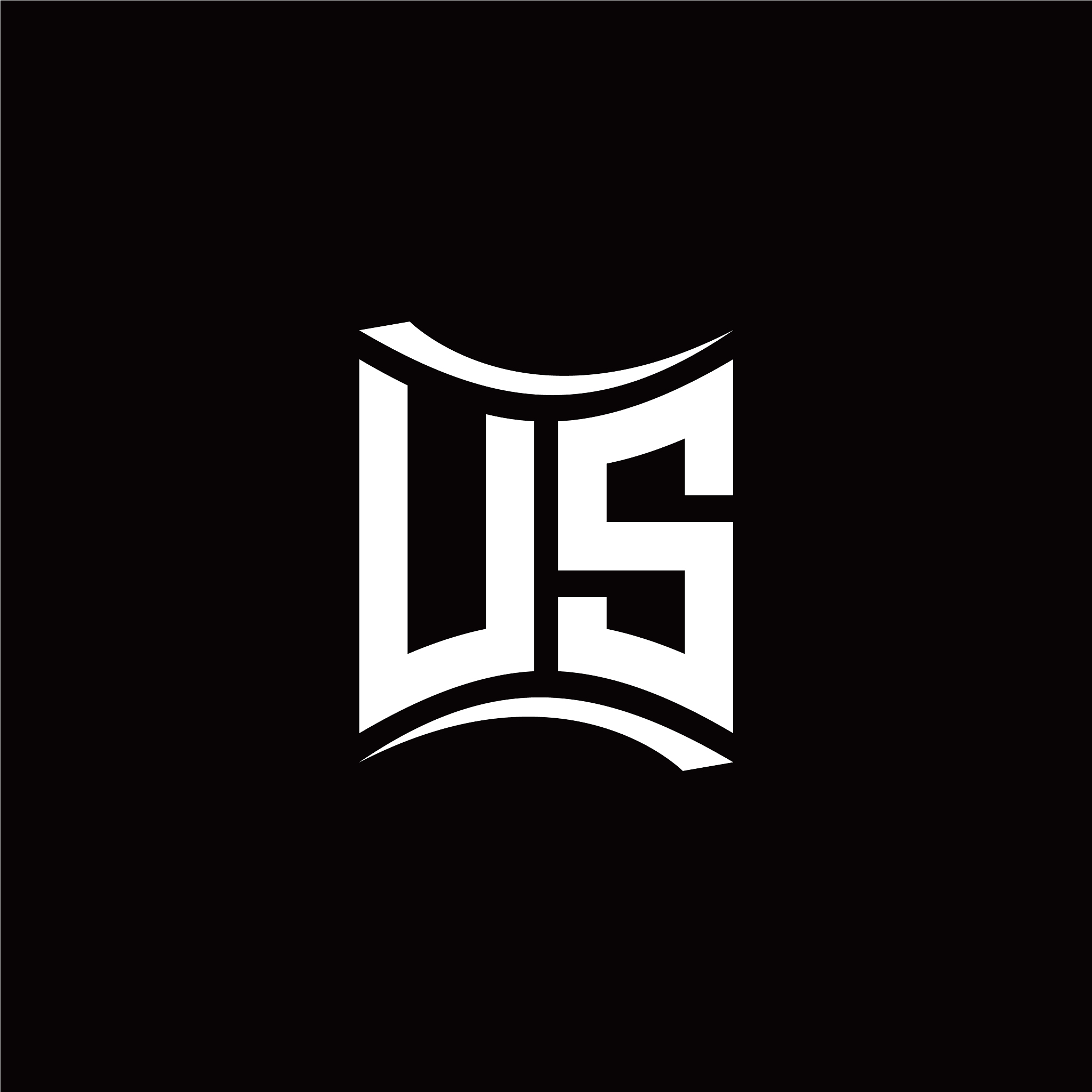 us initial letter logo design modern template