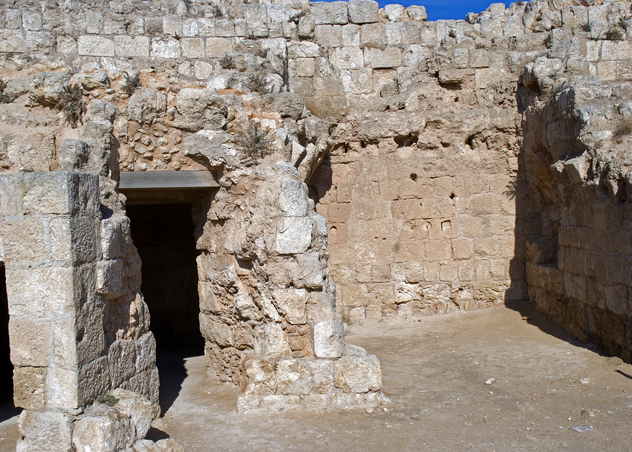 ruins of the fortress of herod, the great, herodium, palestine