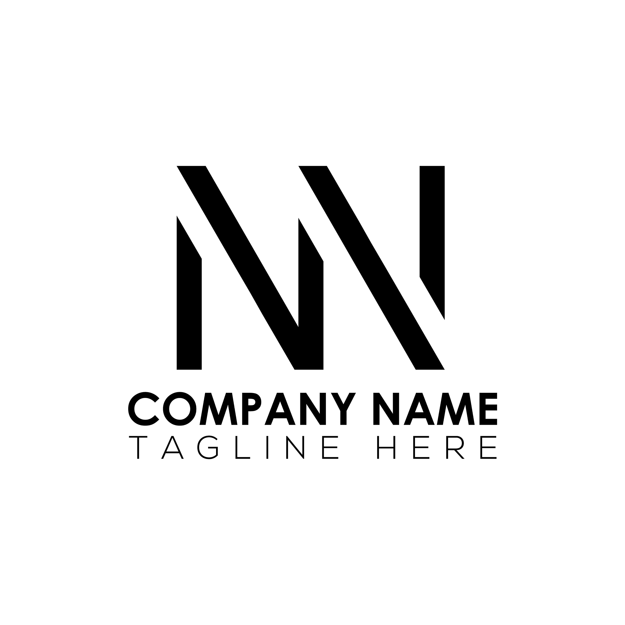 initial letter nn logo design template creative
