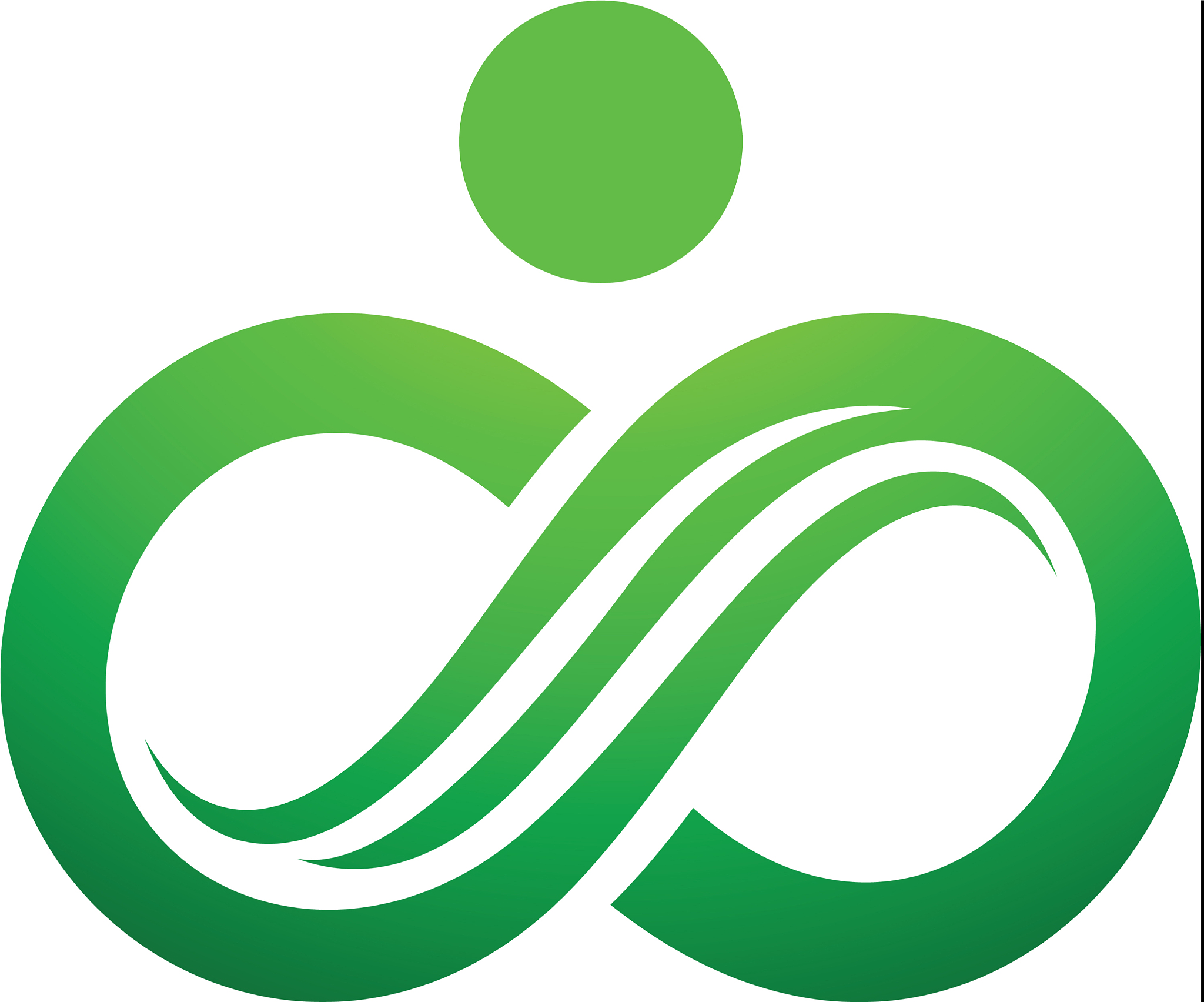 green nature infinity chain eco logo symbol