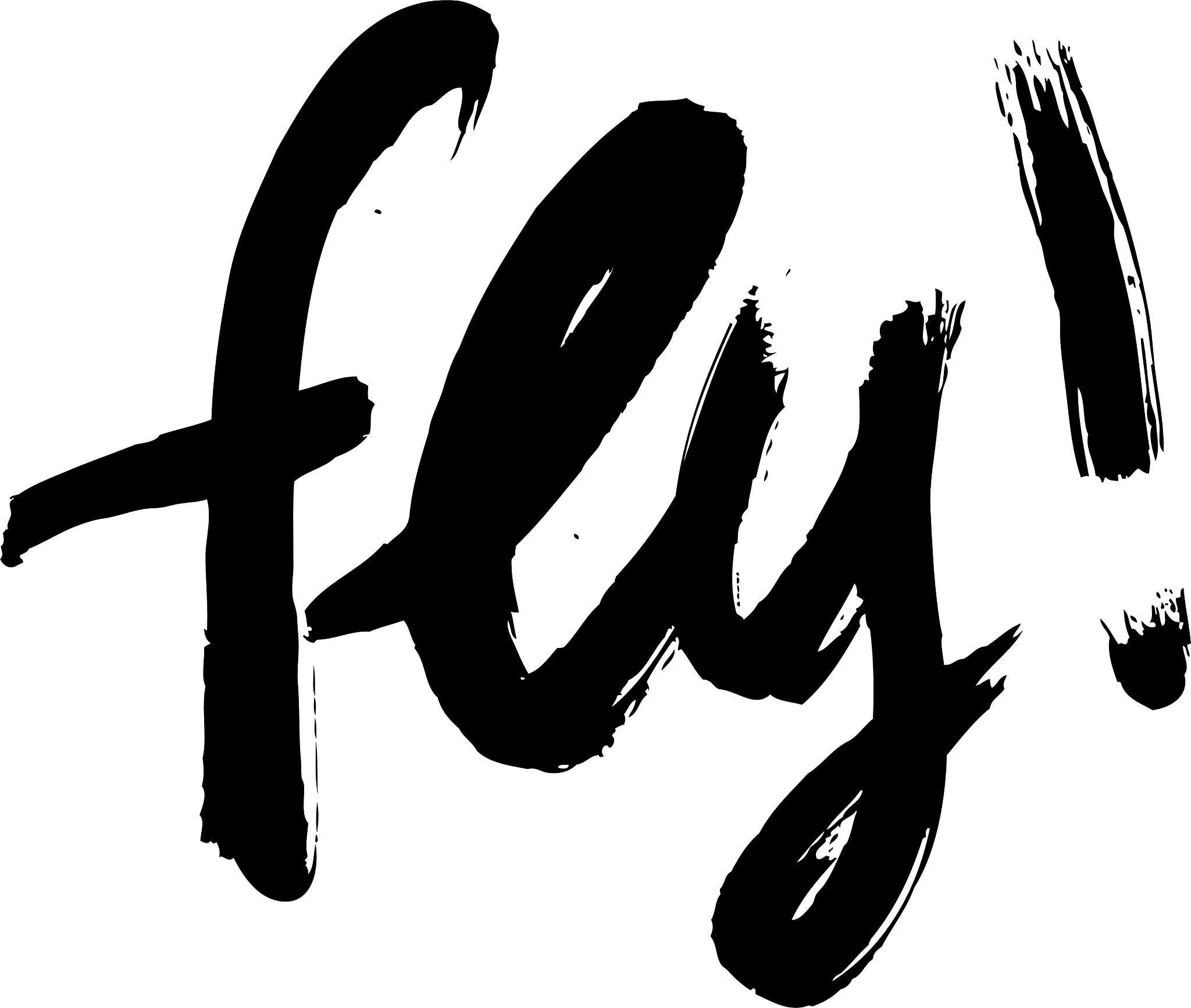 handpainted ink with lettering