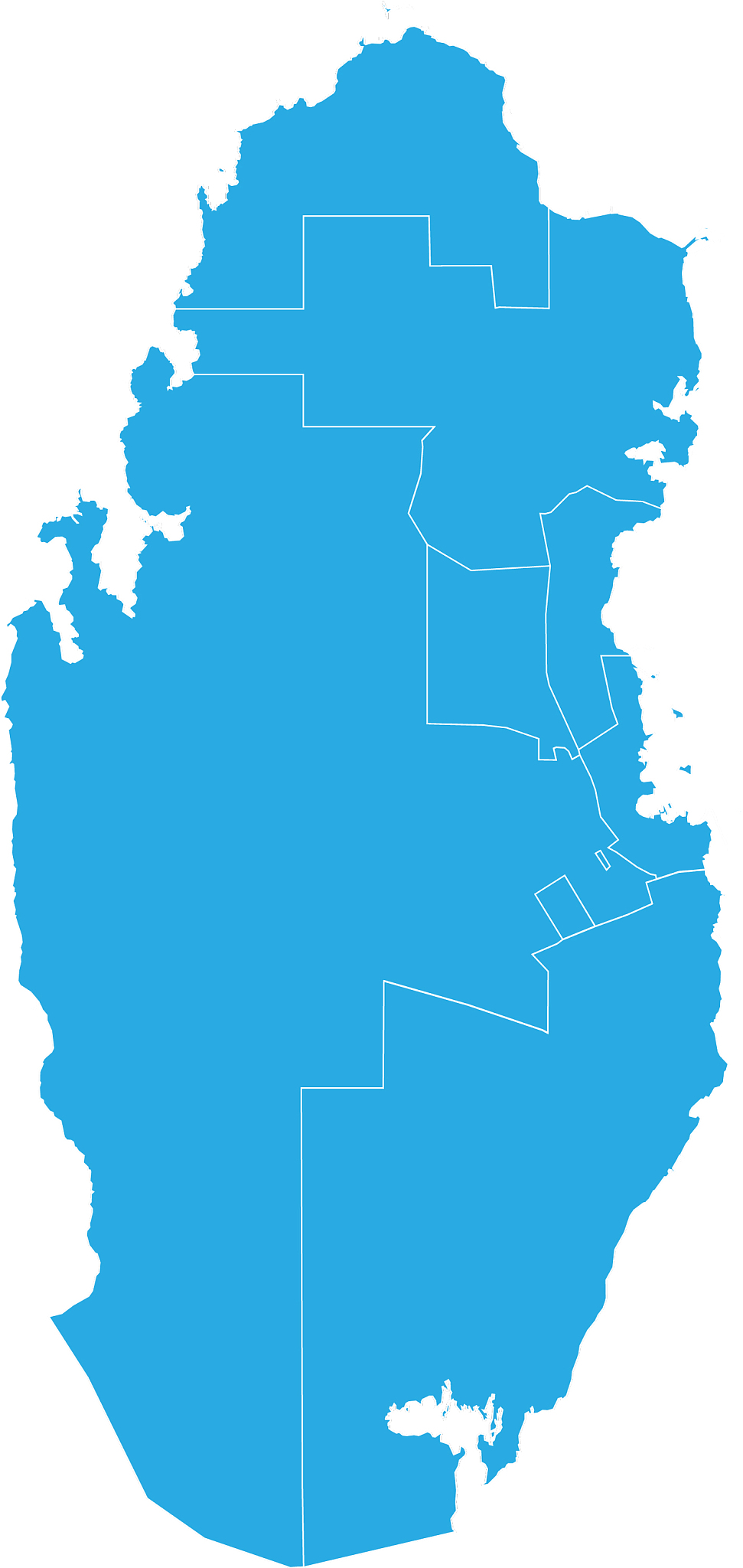 map of qatar high detailed map - qatar
