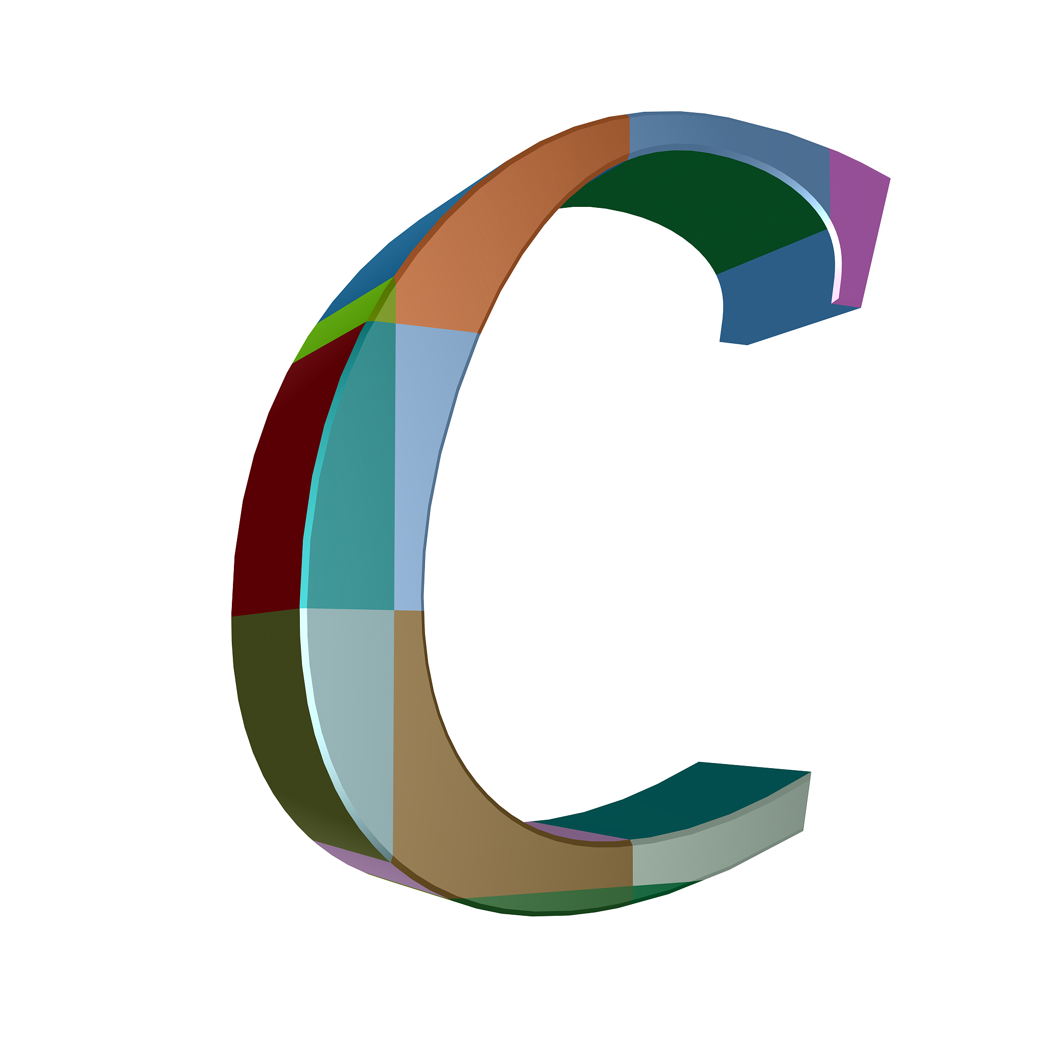 3d letter collection - c