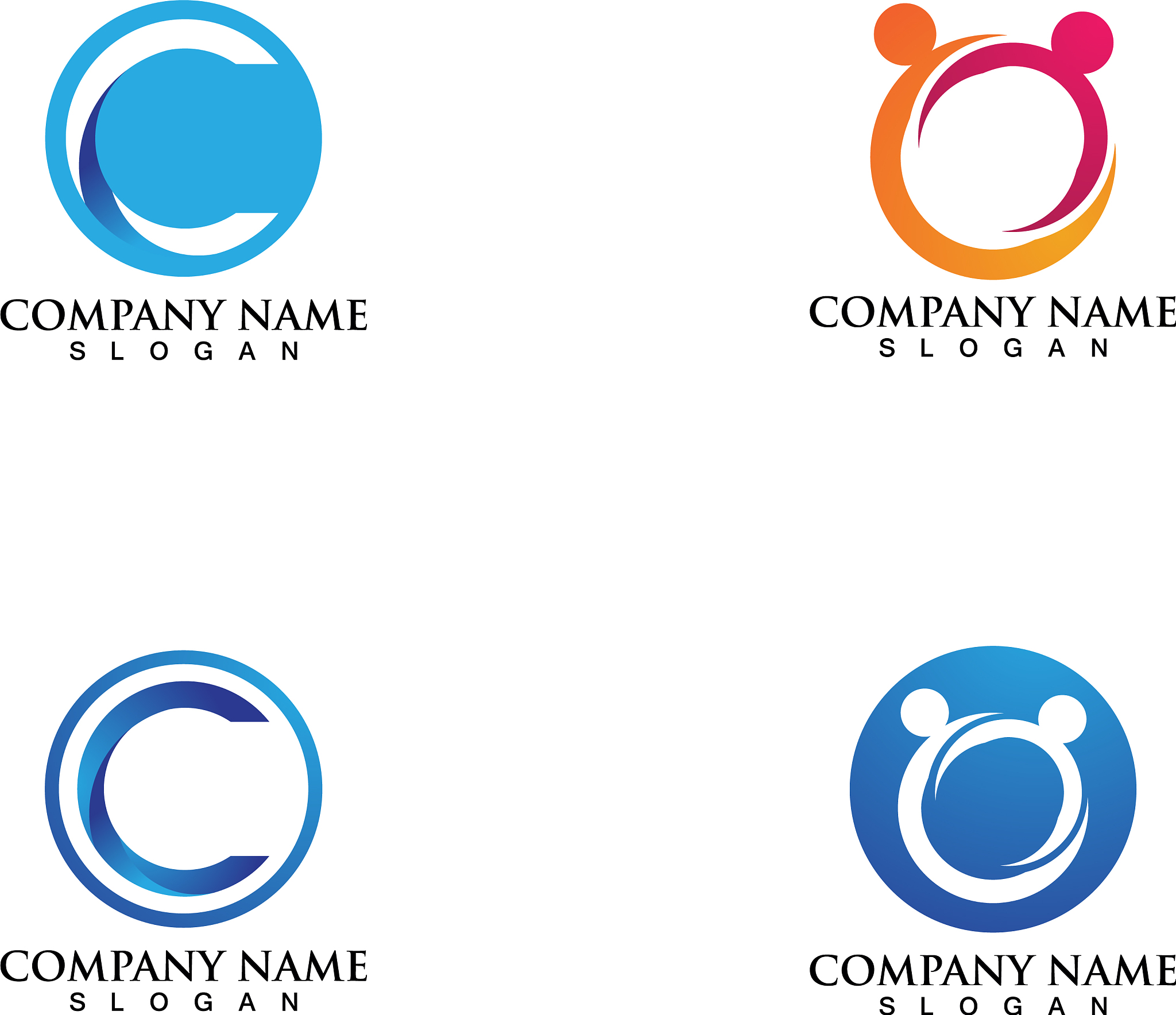 c logo and symbols template