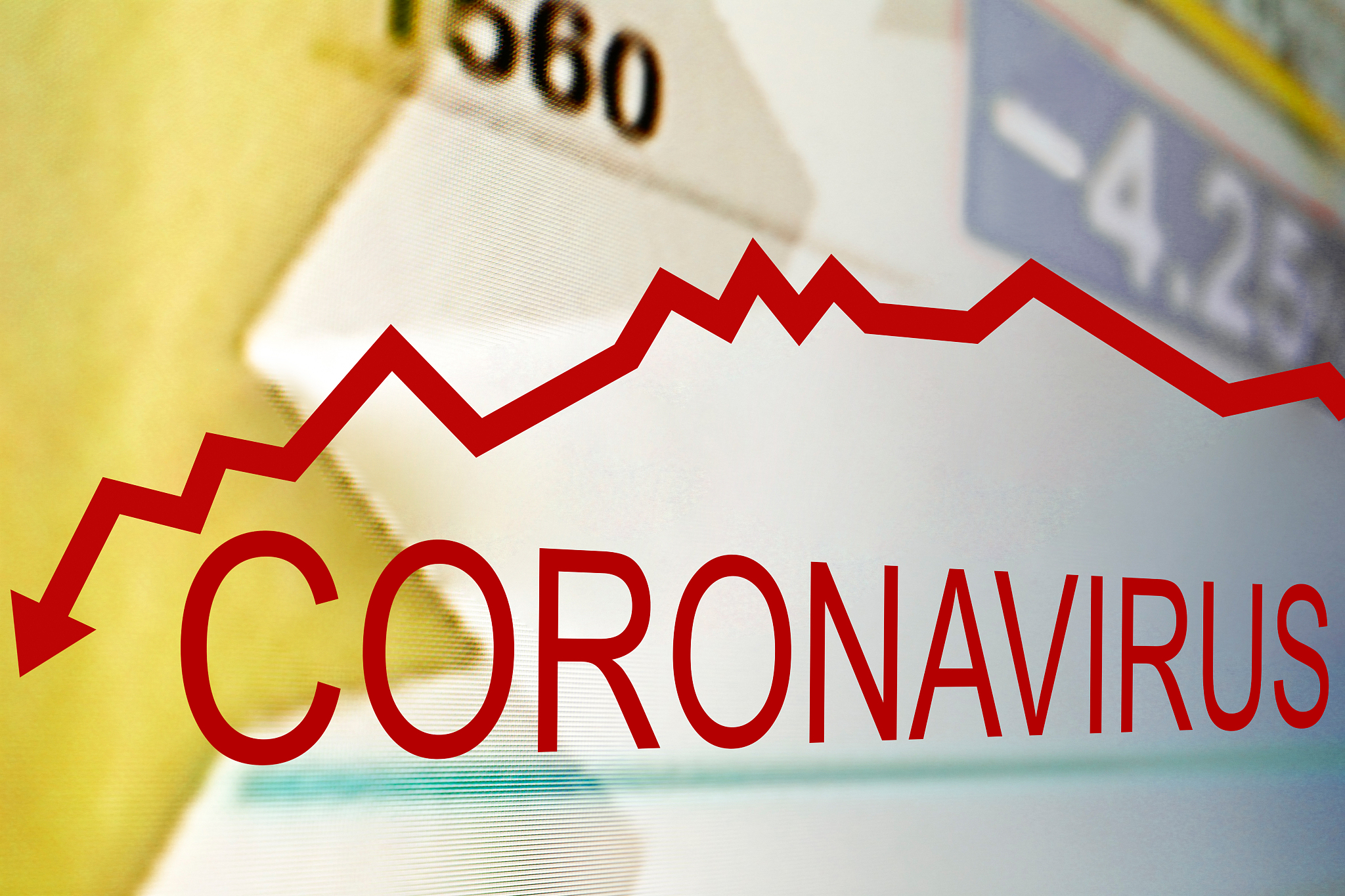 stock market fall with coronavirus outbreak