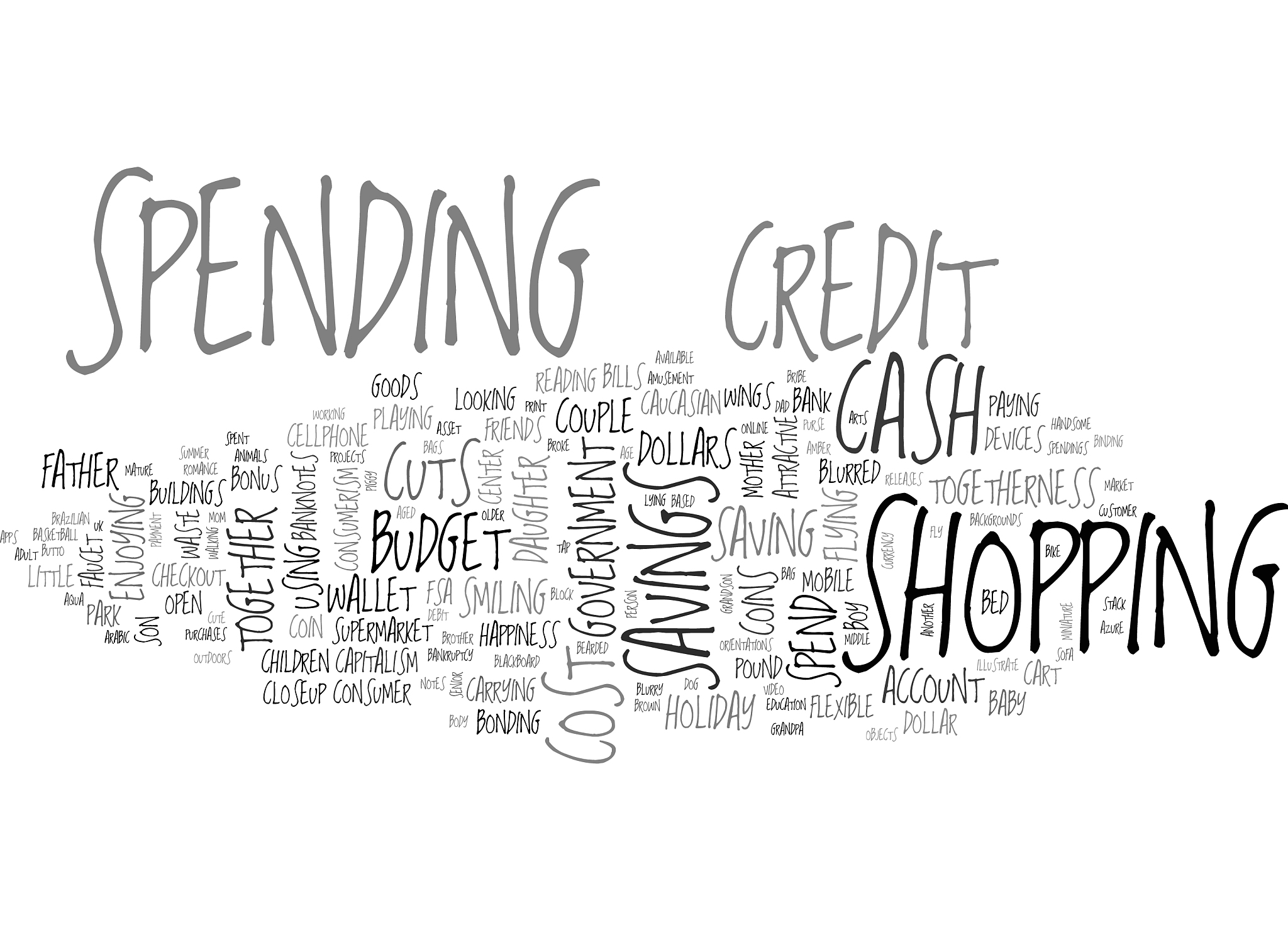 spending word cloud concept