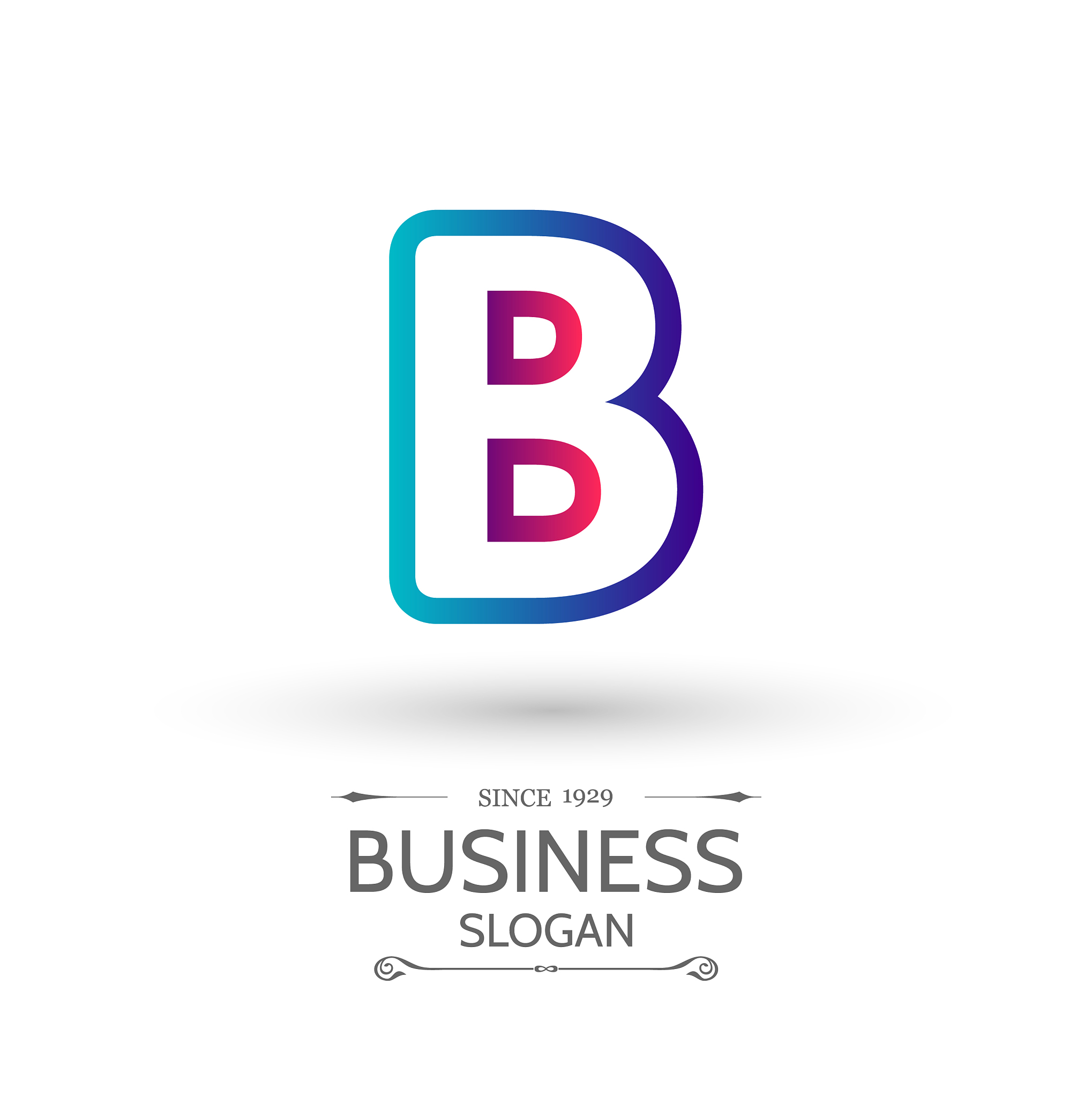 alphabetic logo design with elegent design and