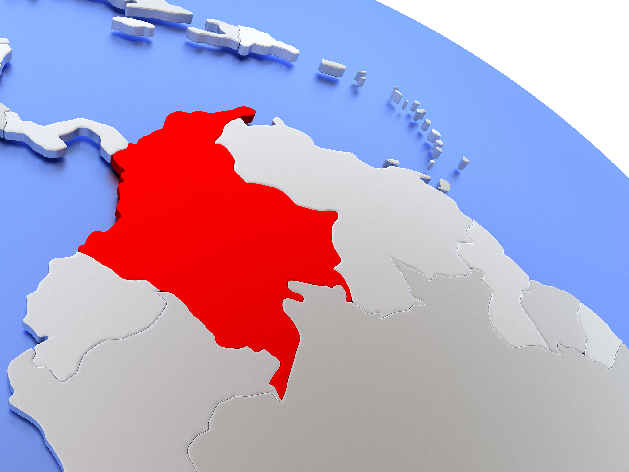 colombia on world map