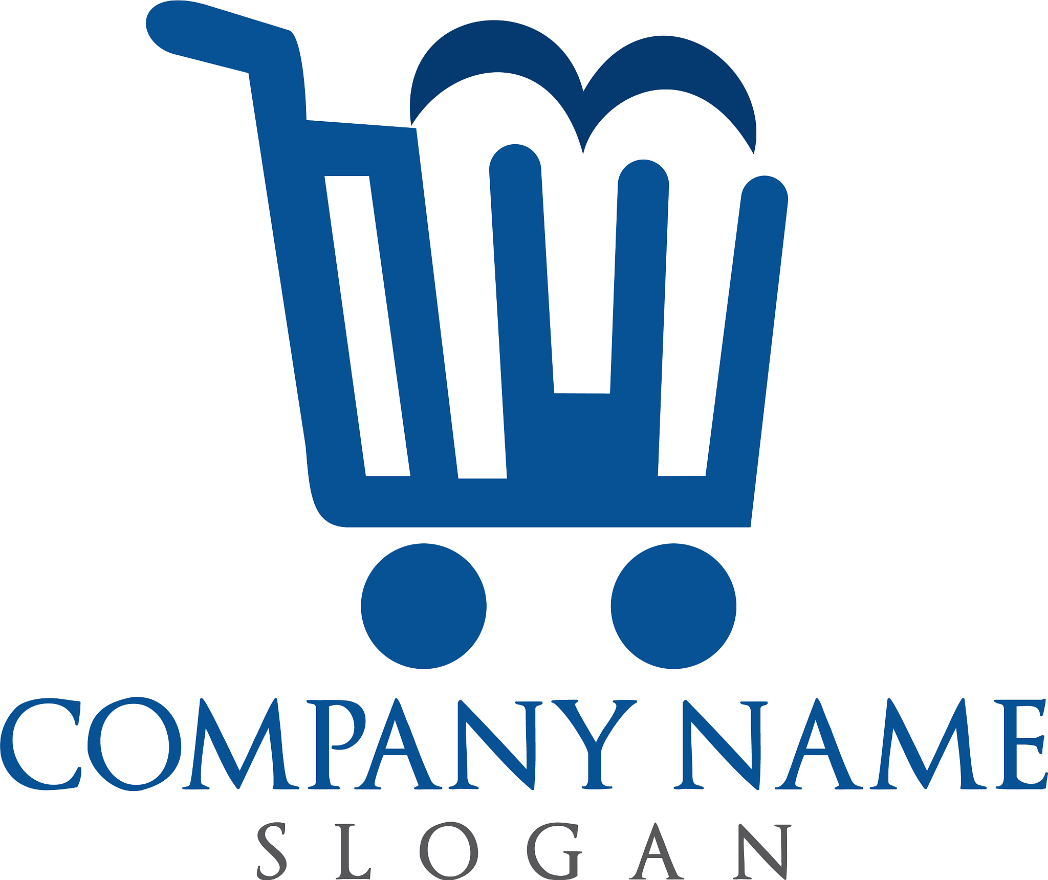 letter m shopping logo design