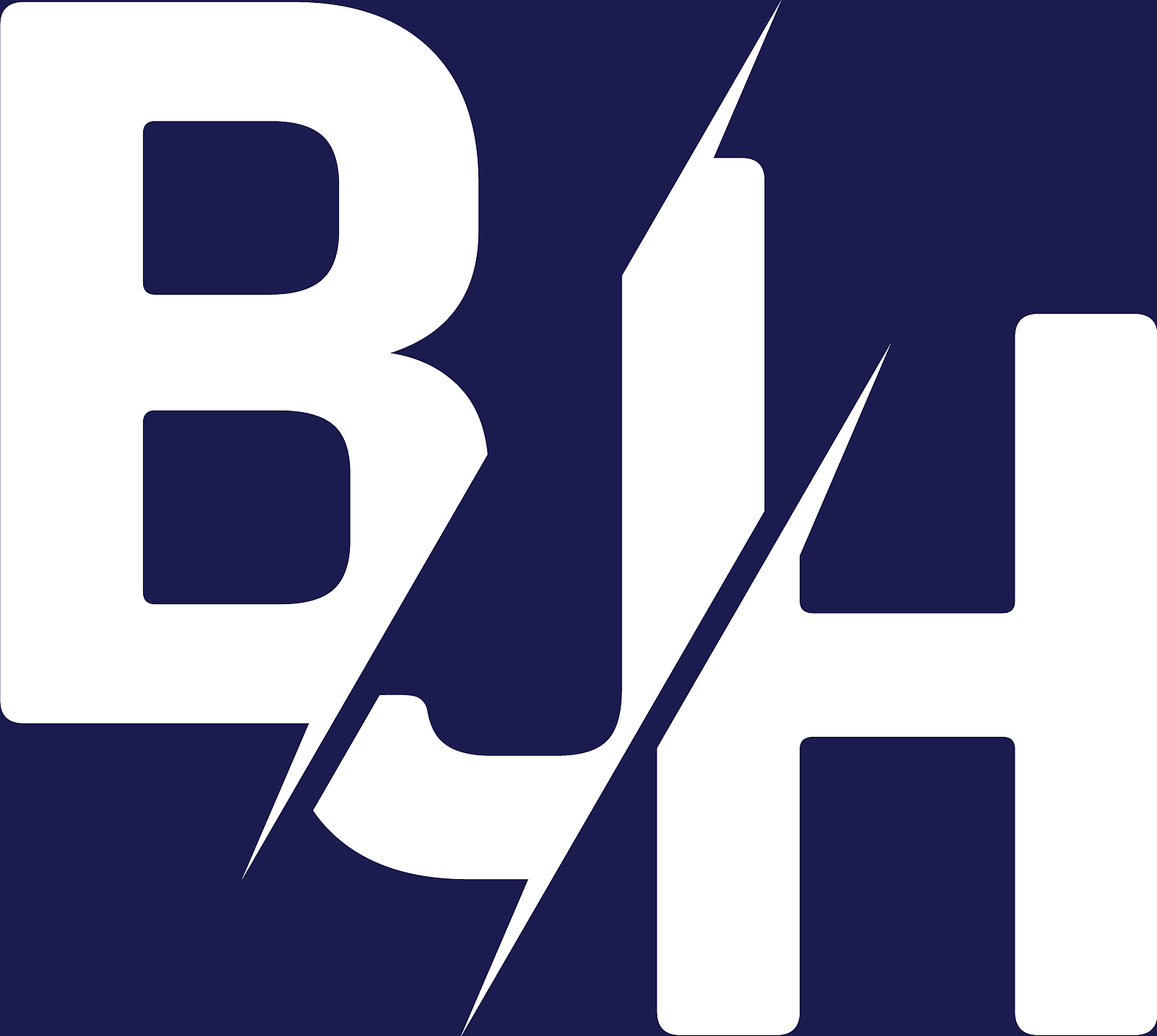 monogram letters initial logo design bjh
