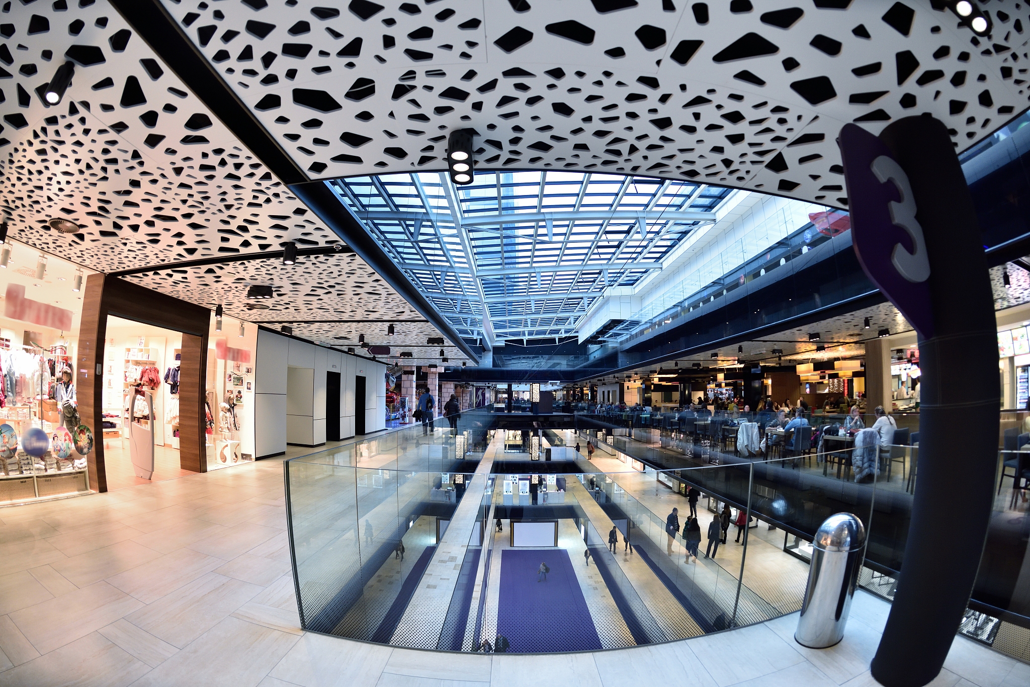 modern bright shopping mall indoor architecture
