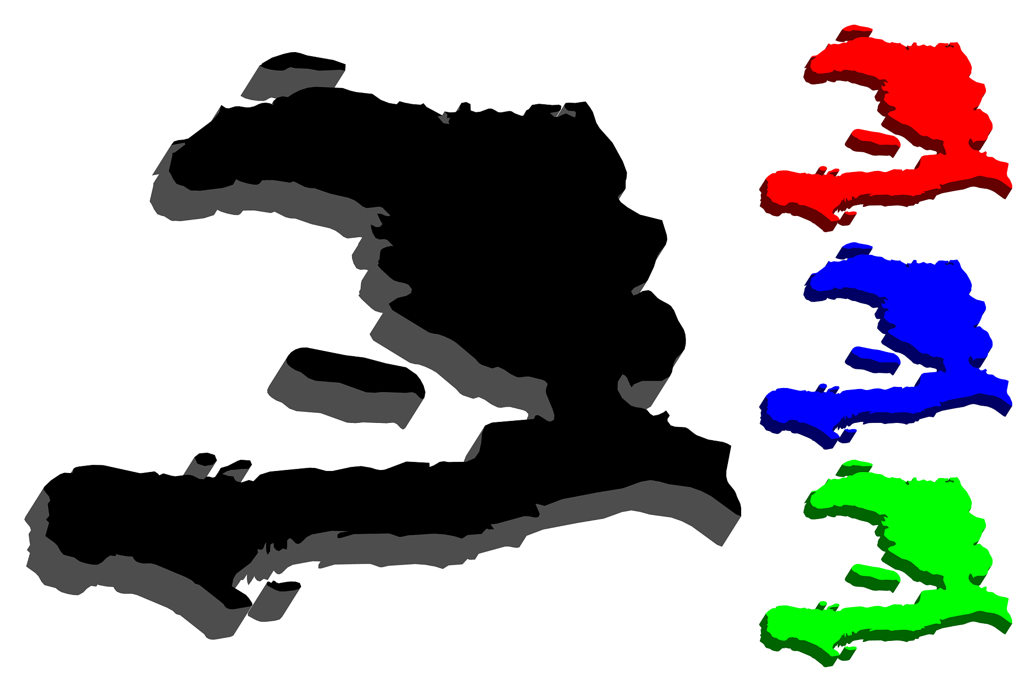 3d map of haiti