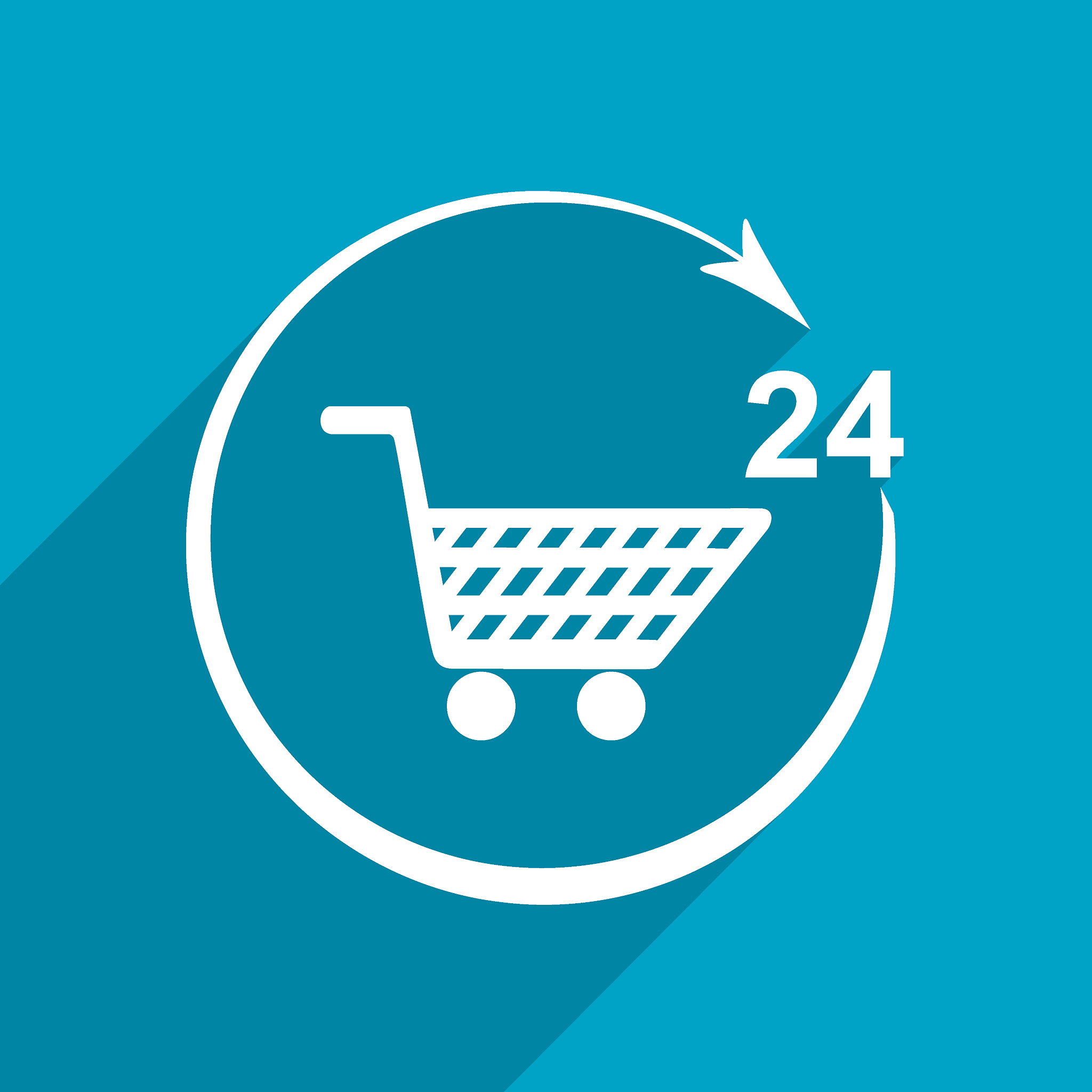 shop icon. twenty four hours