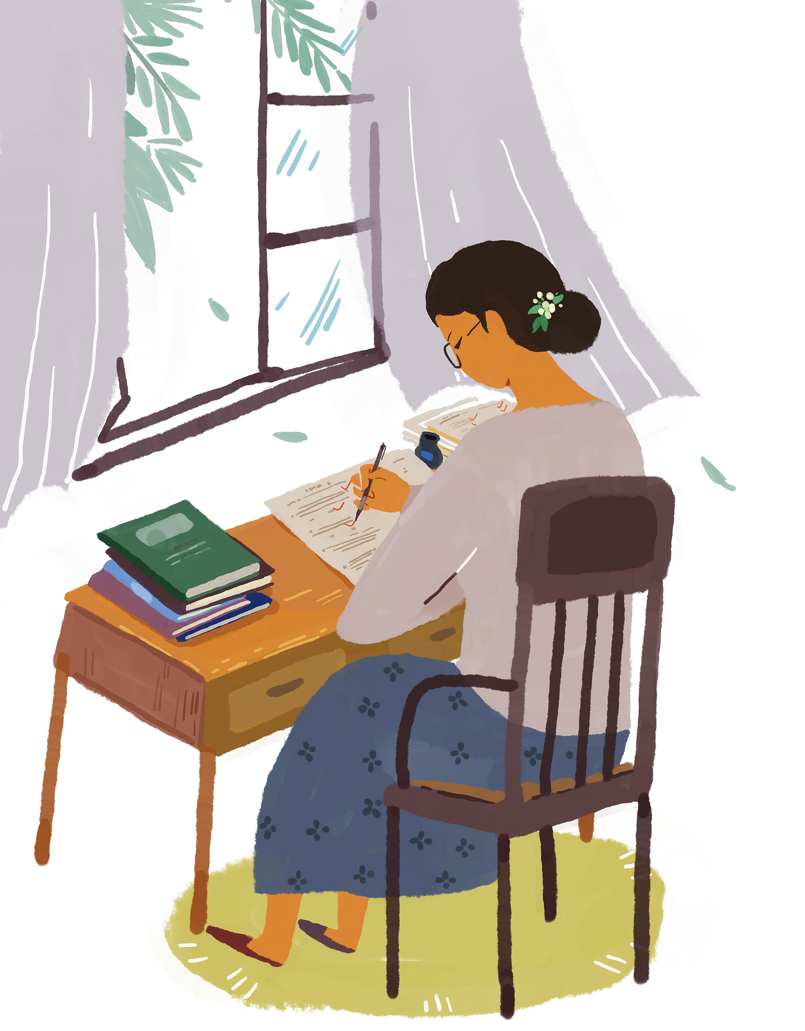 女老师睡懒觉上课迟到的故事