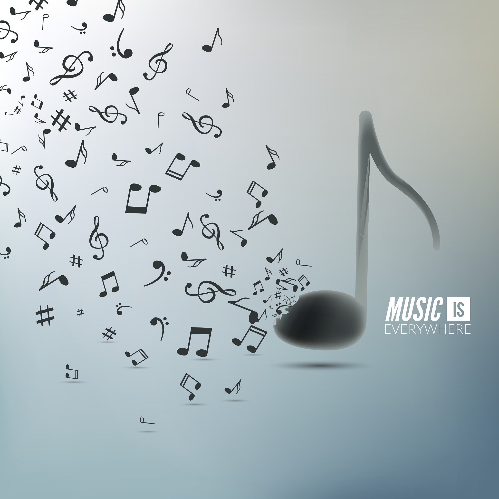 abstract musical background with musical