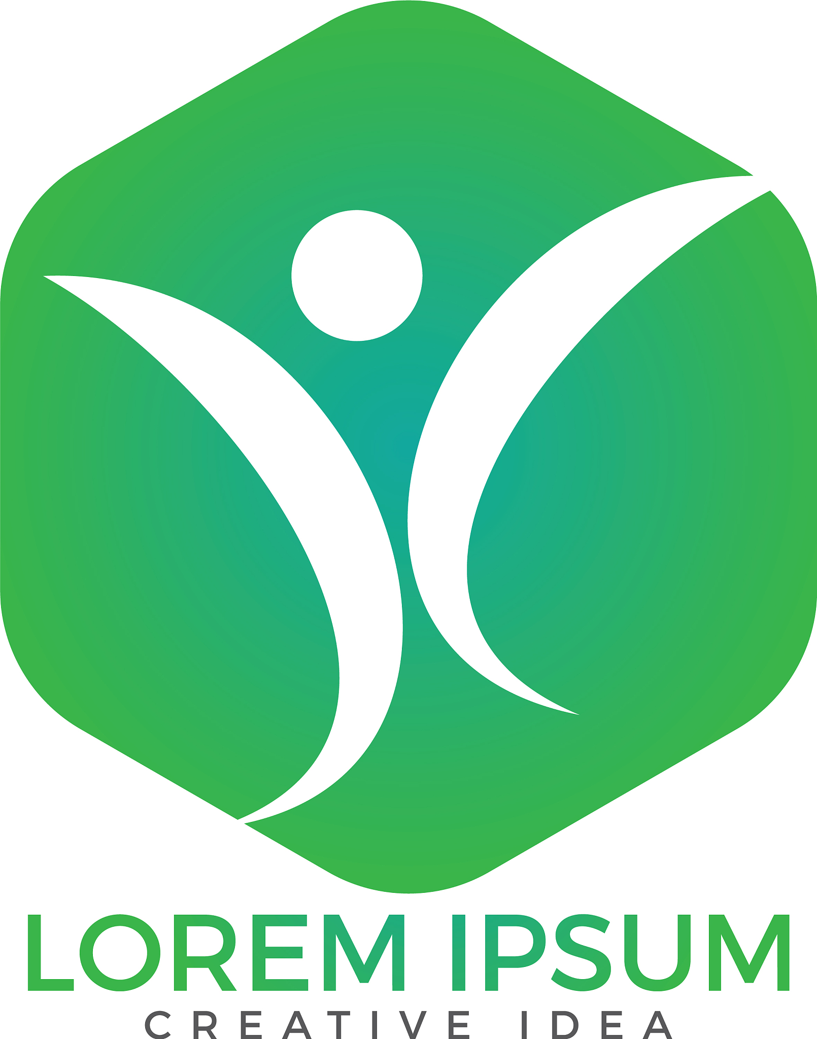 happy human logo design