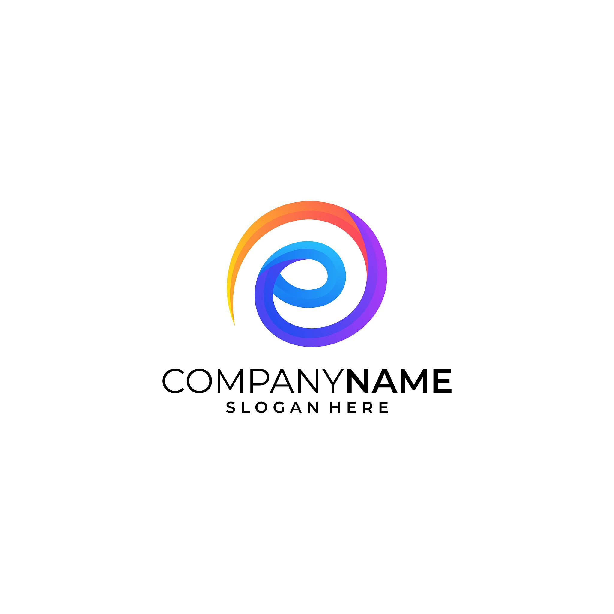 letter e colorful illustration design vector design template