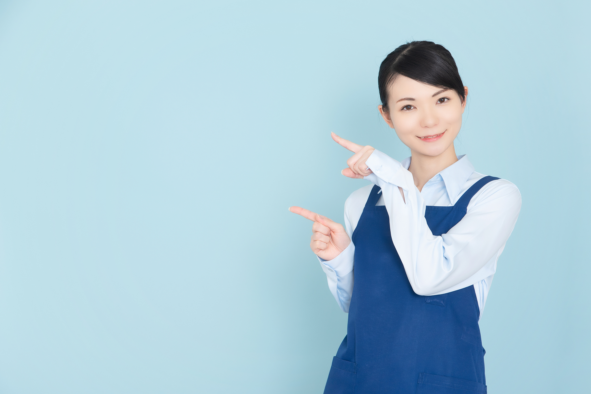 woman in an apron