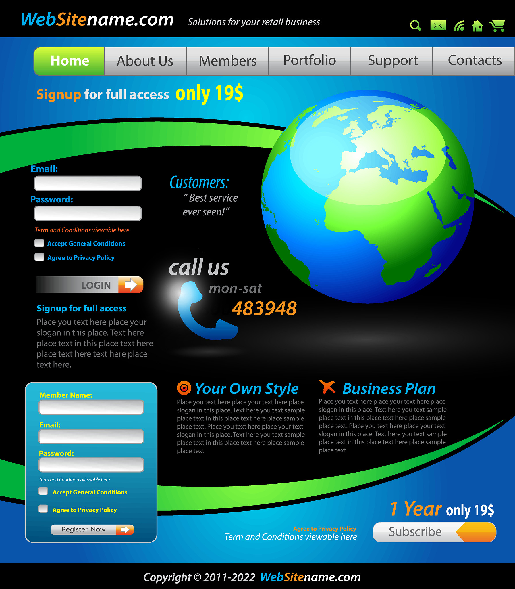 business website template