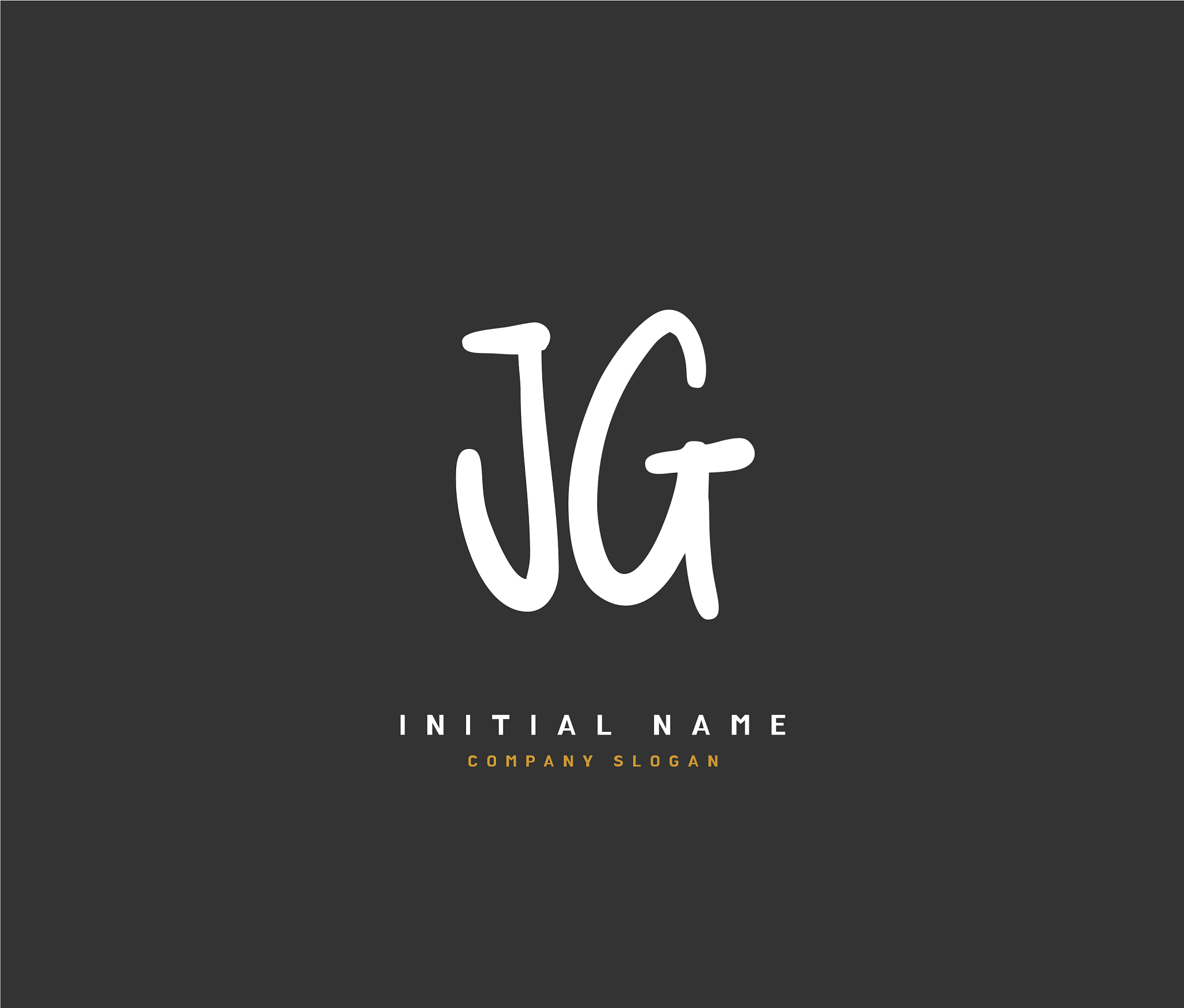 j g jg beauty initial logo handwriting logo of