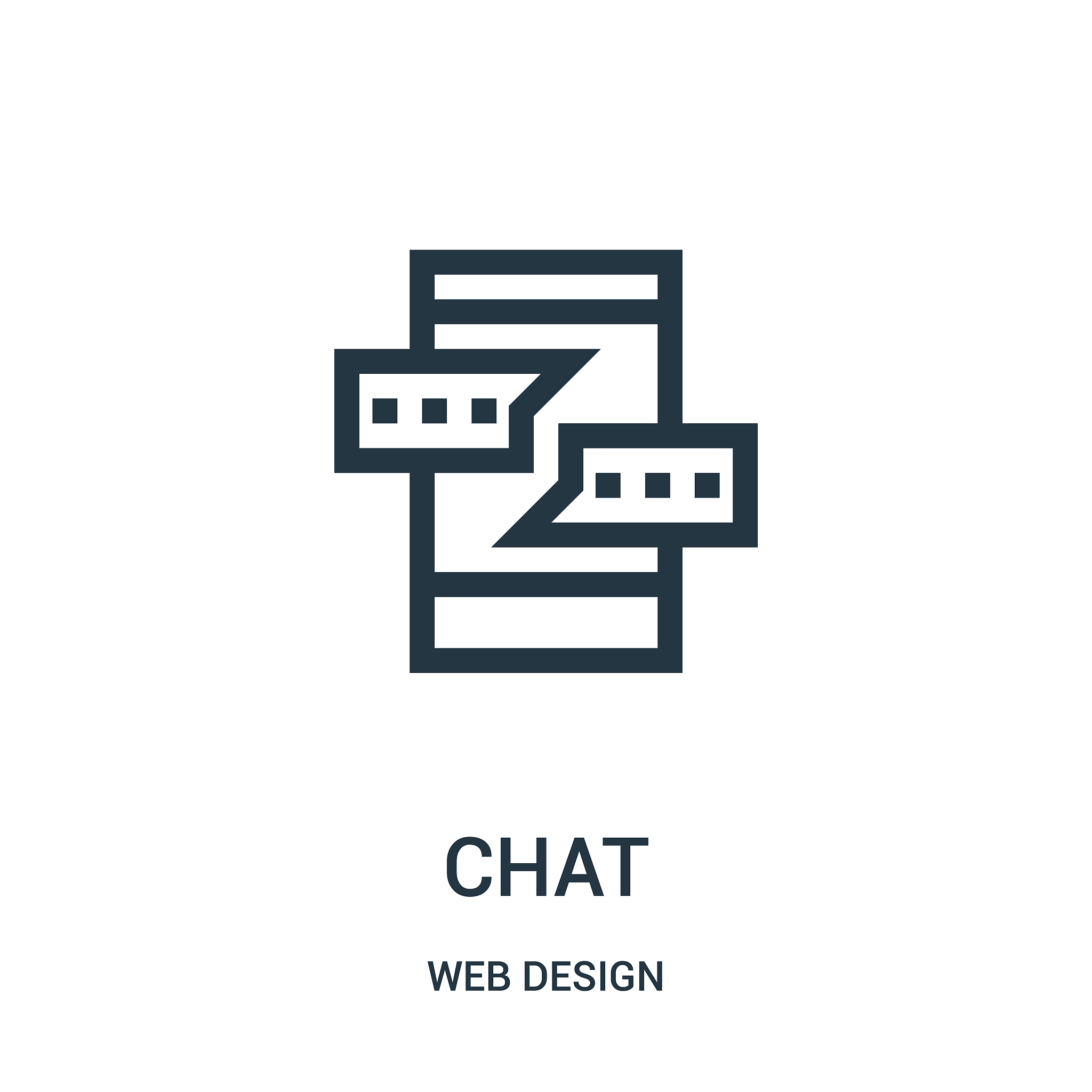 chat icon vector from web design collection. thin line chat outl
