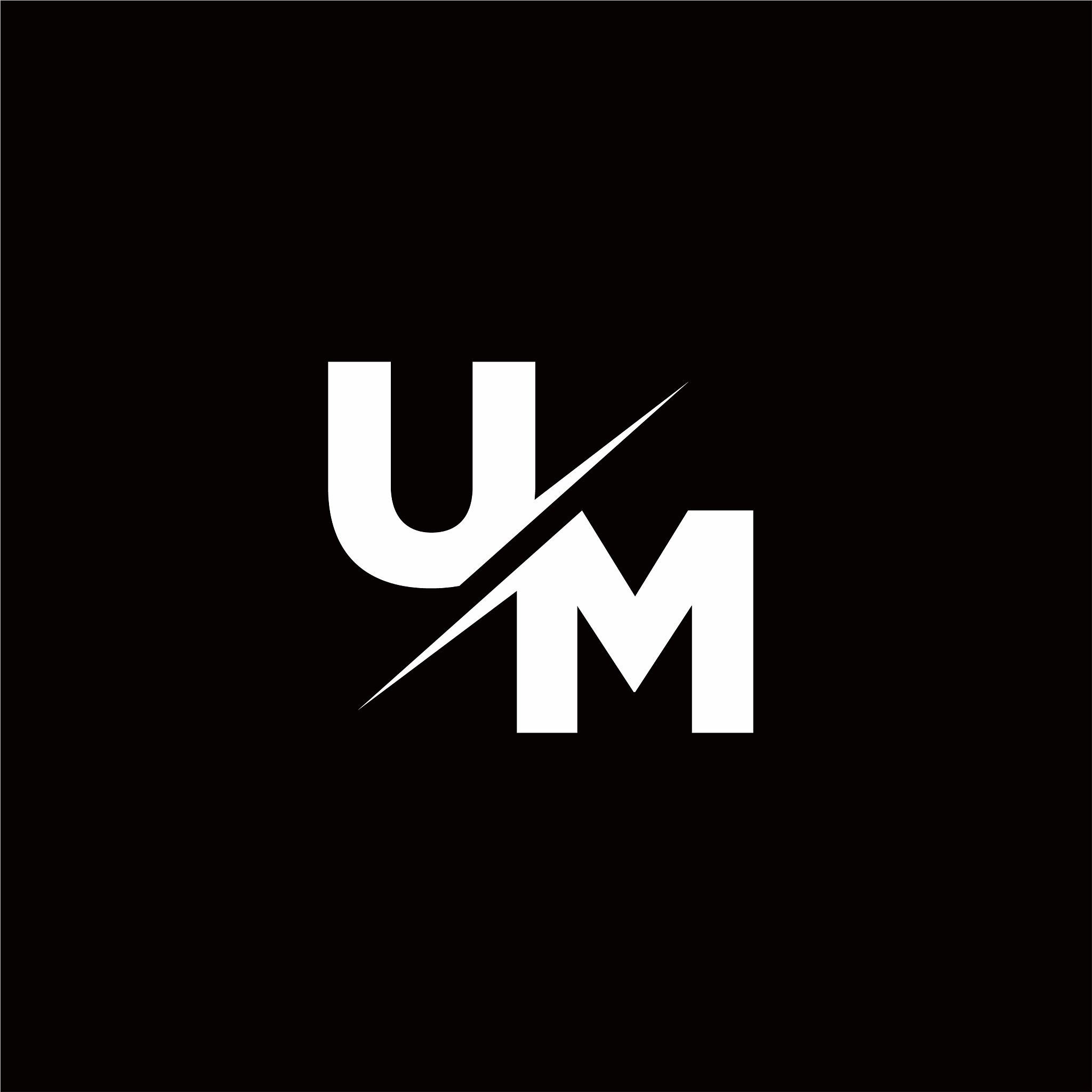 um logo letter monogram slash with modern logo