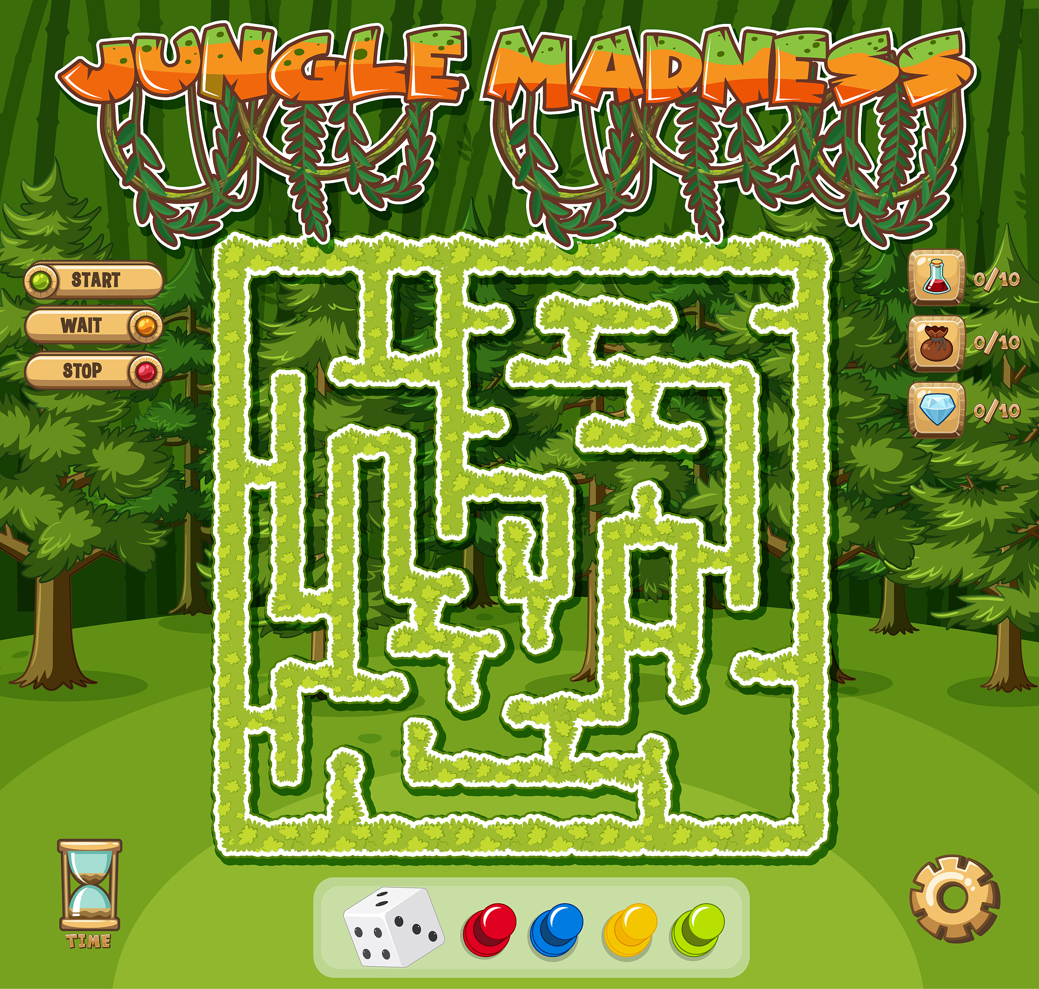 请帮我编写休闲益智类游戏迷宫冒险抓捕运行的软硬件环境不需要多具体一段话就可以