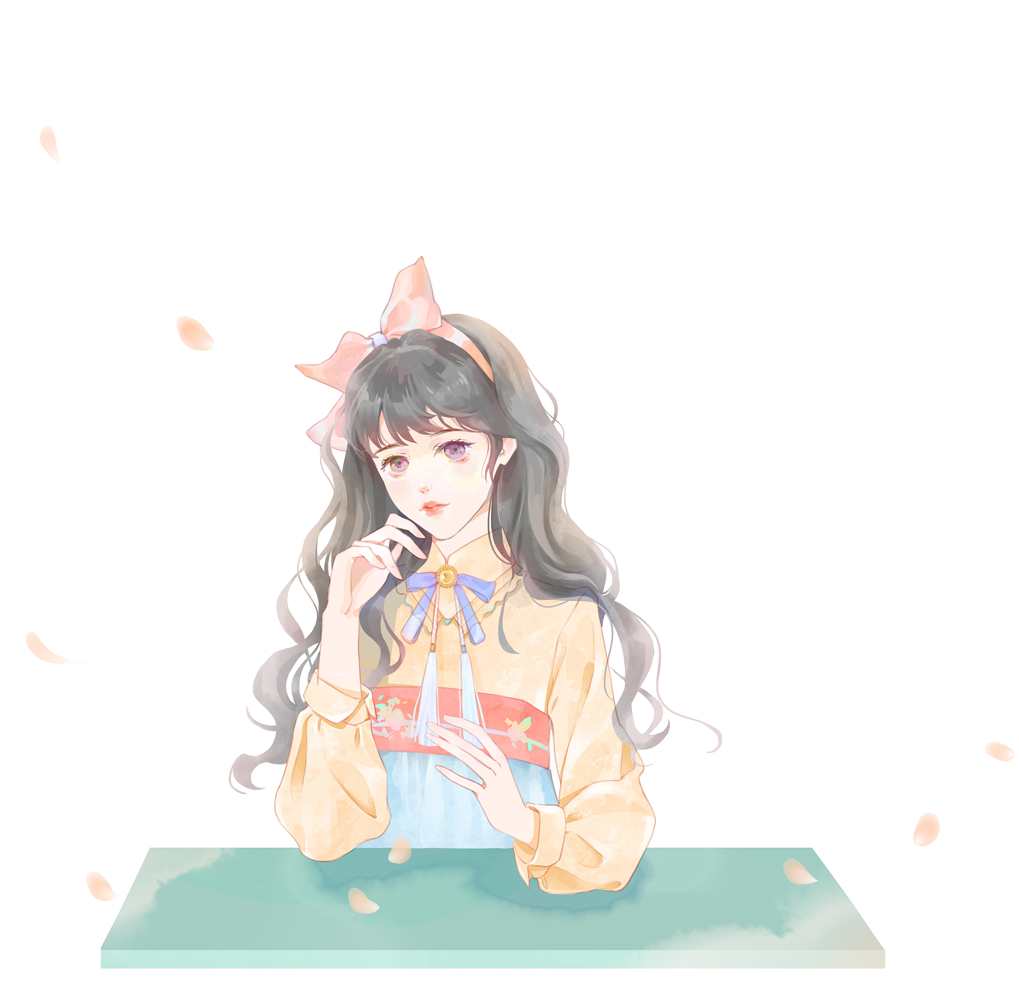 翻译 梦幻般的动漫风格可爱少女封面艺术上半身图像完美可爱的脸猫耳朵白色头发