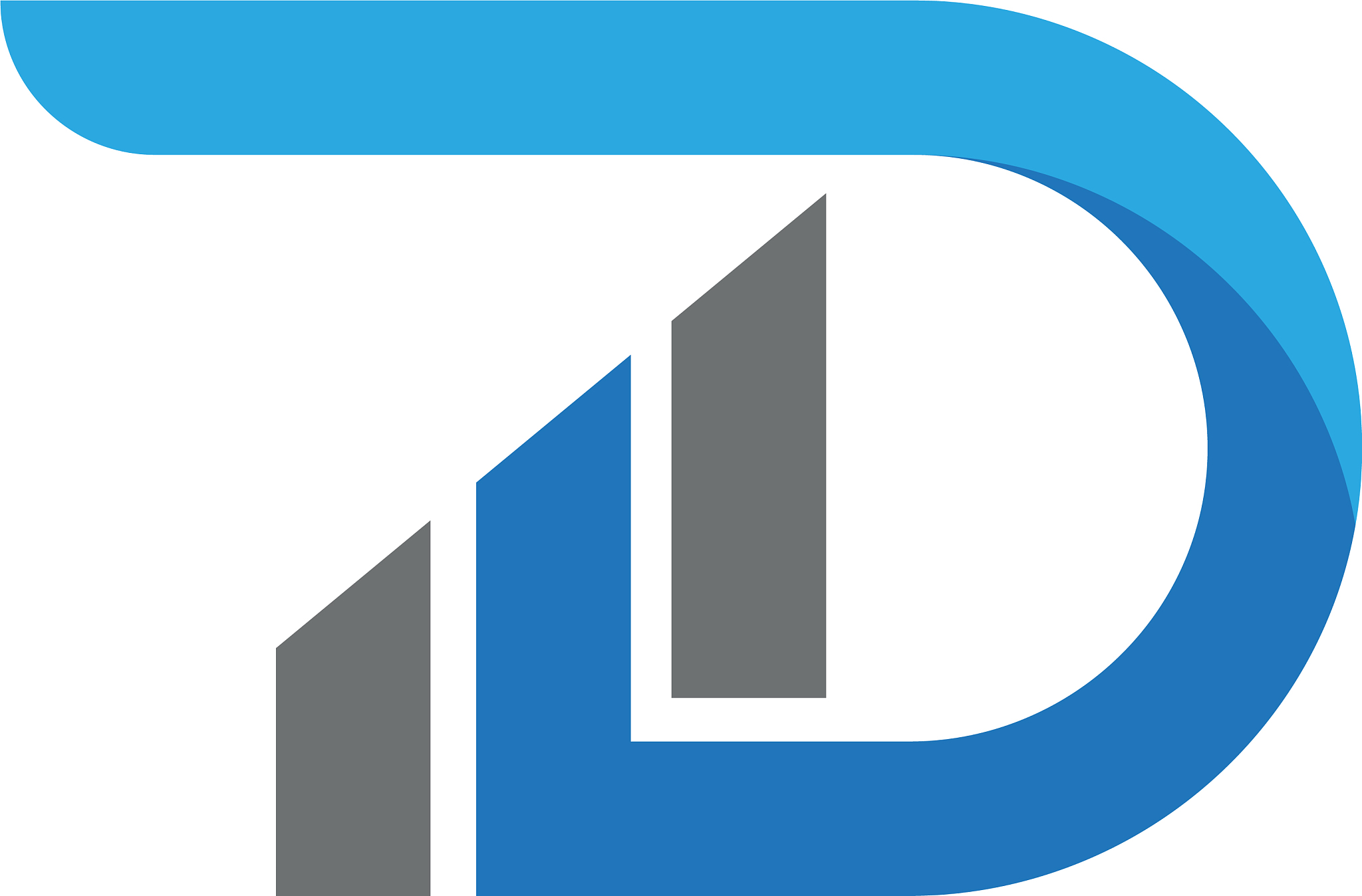 d letter business finance logo template