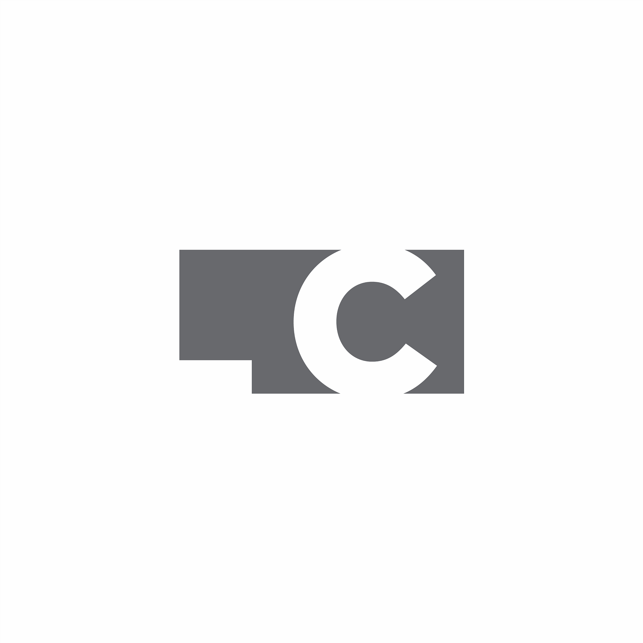 lc logo monogram with negative space style design