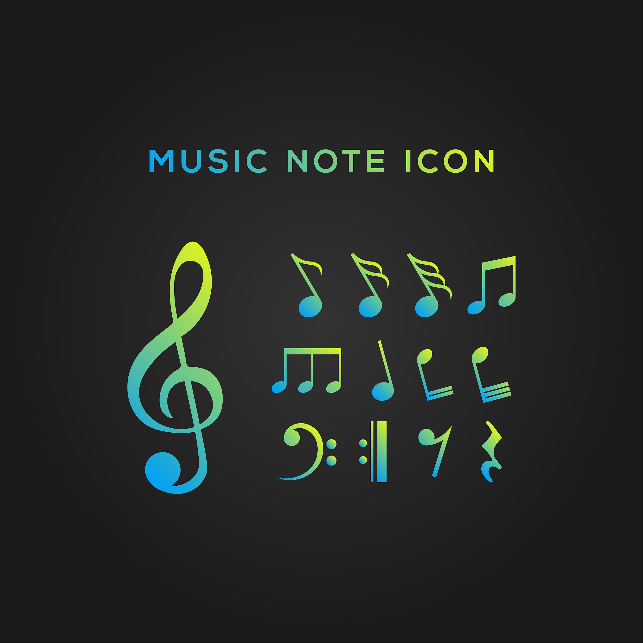 note music icon design. melody logo design