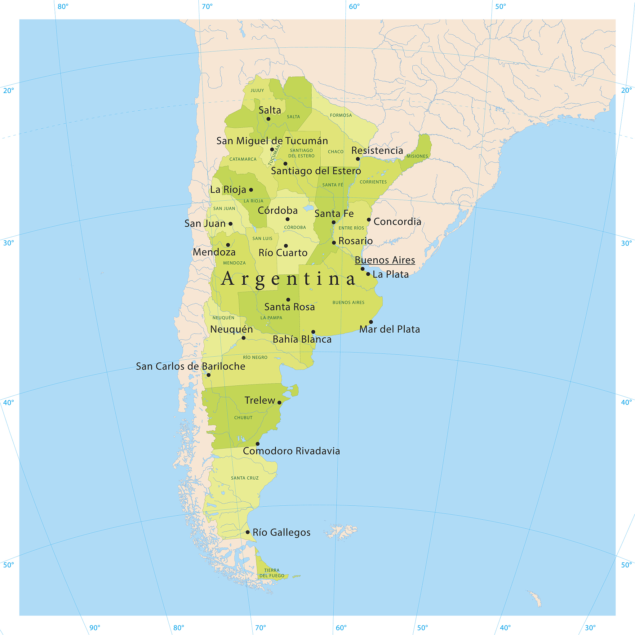 argentina vector map