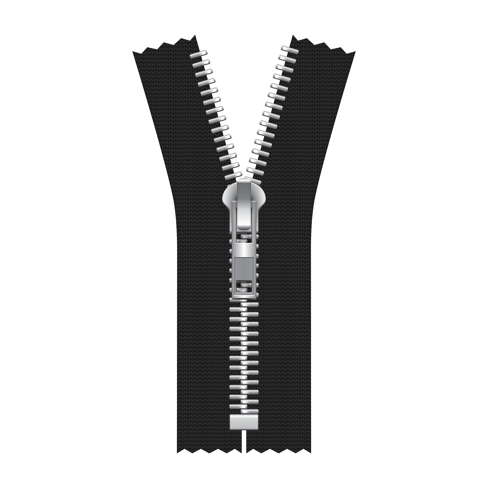 zipper isolated on white