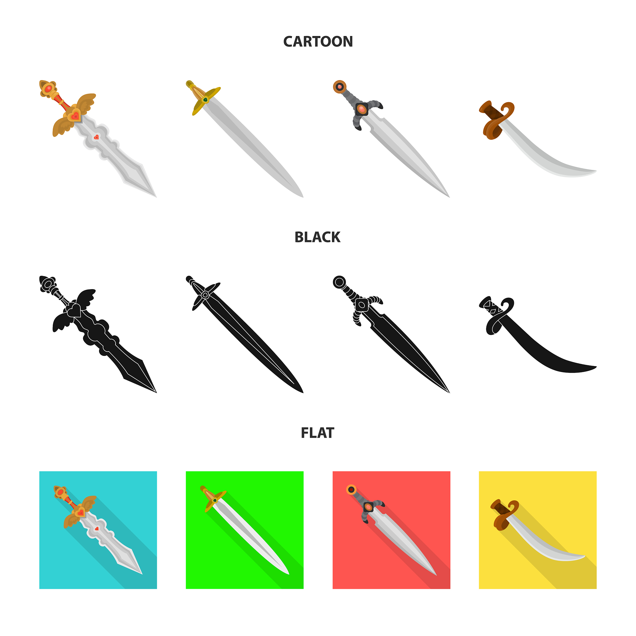 isolated object game and armor logo set of