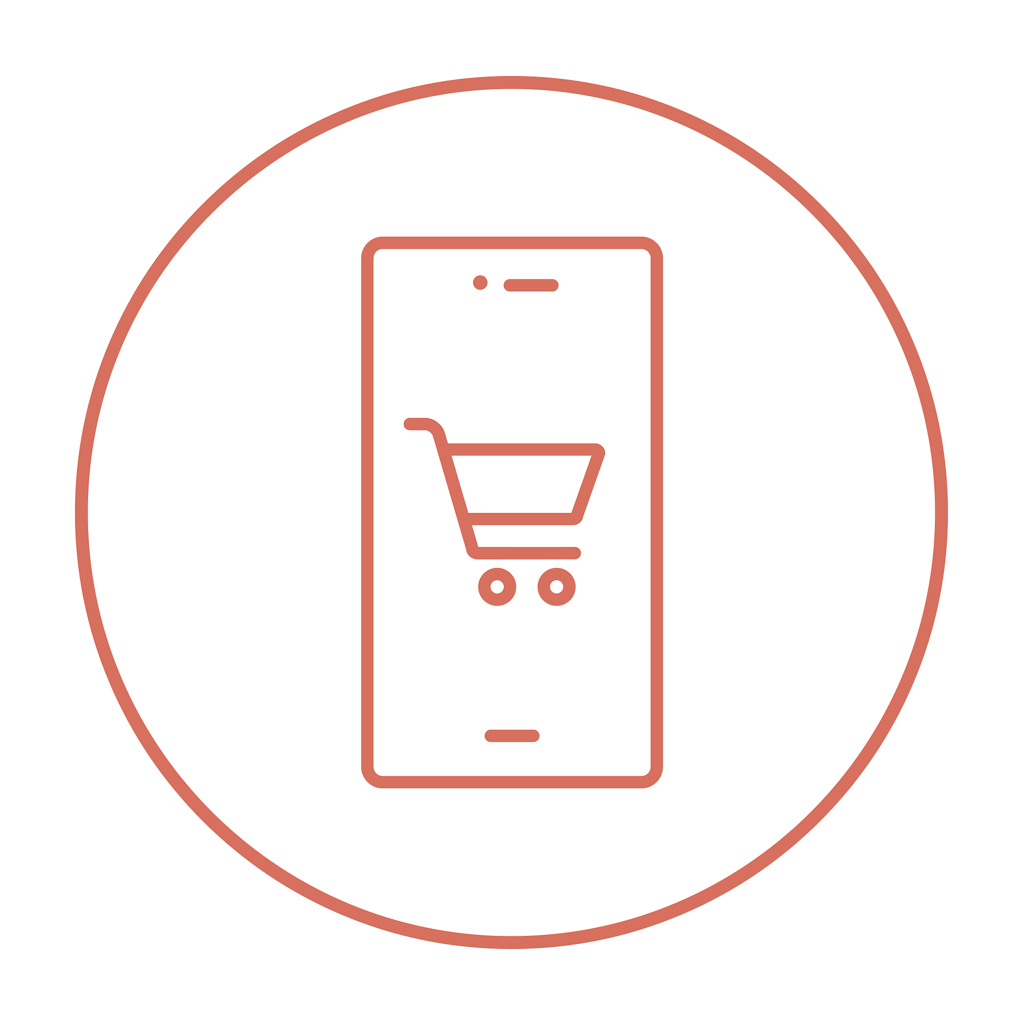 online shopping line icon