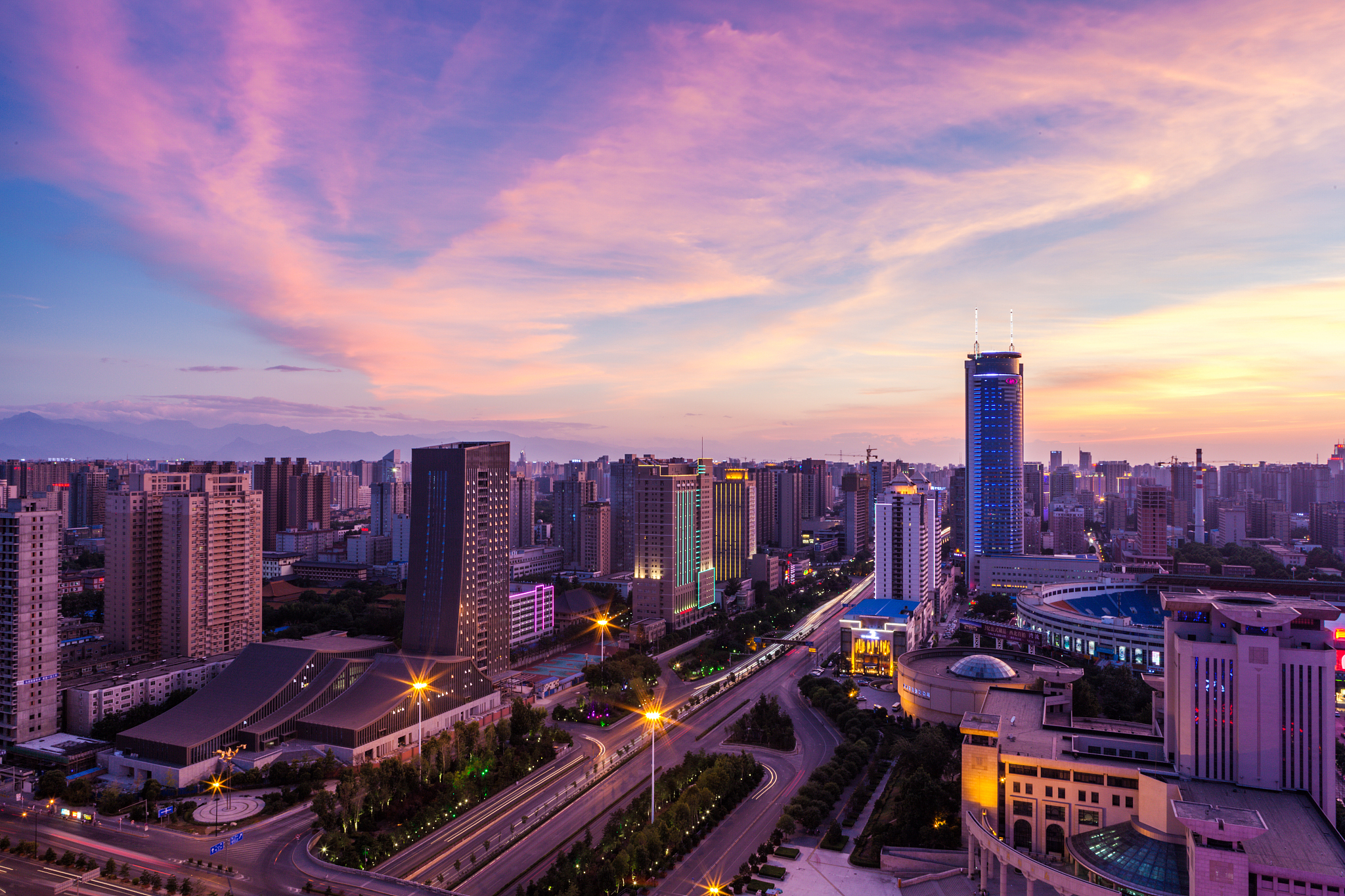 cityscape of xi'an city