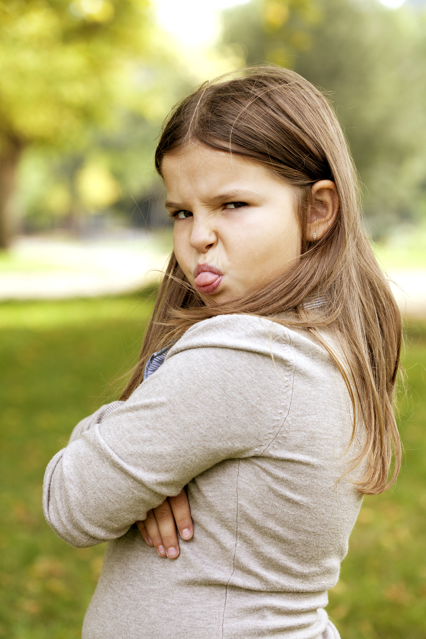 girl sticking her tongue out