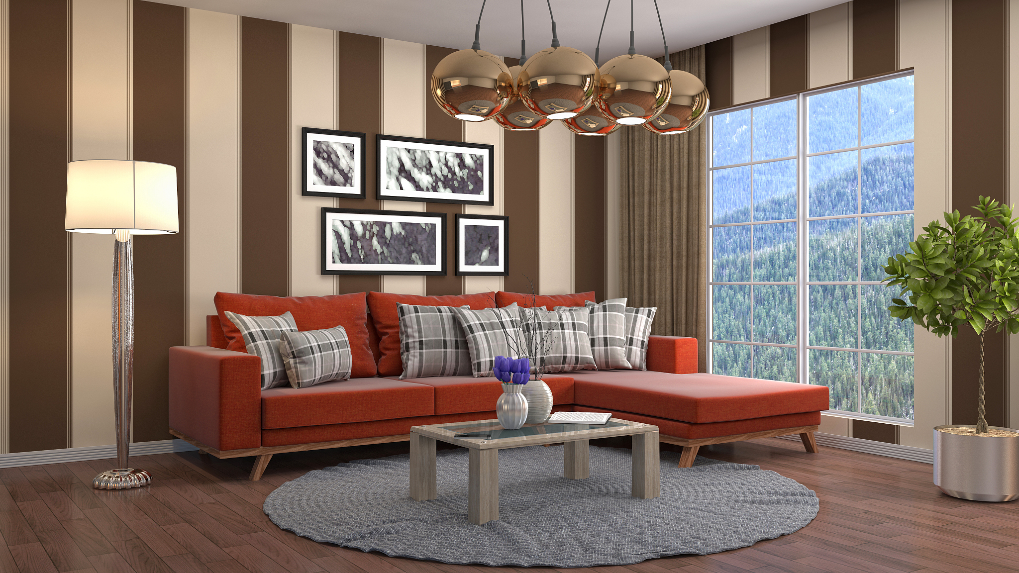 interior living room. 3d illustration