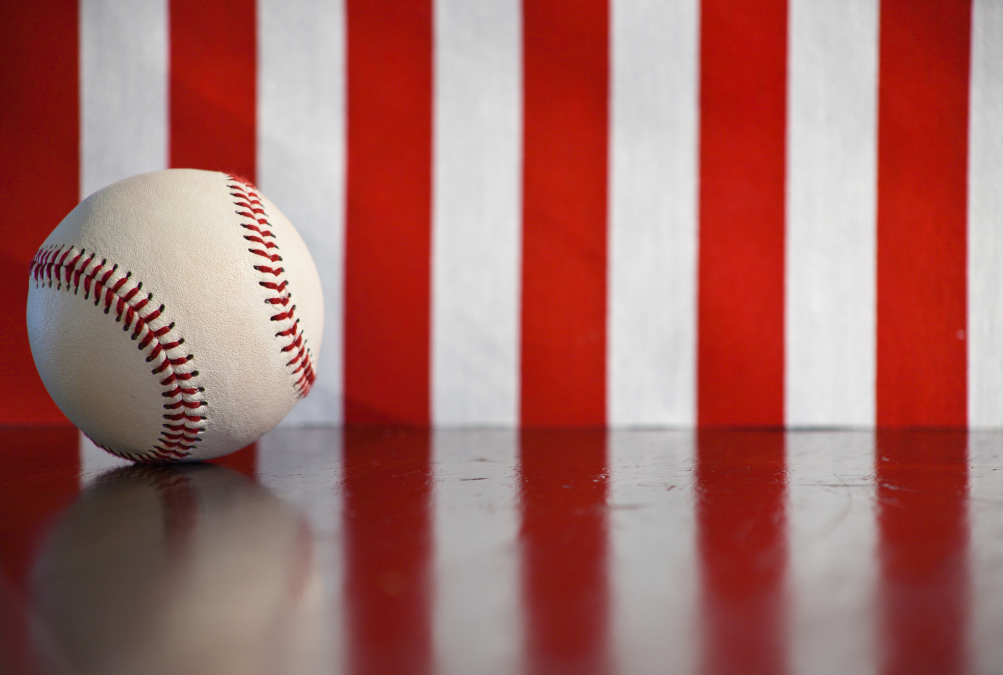 red, white and baseball