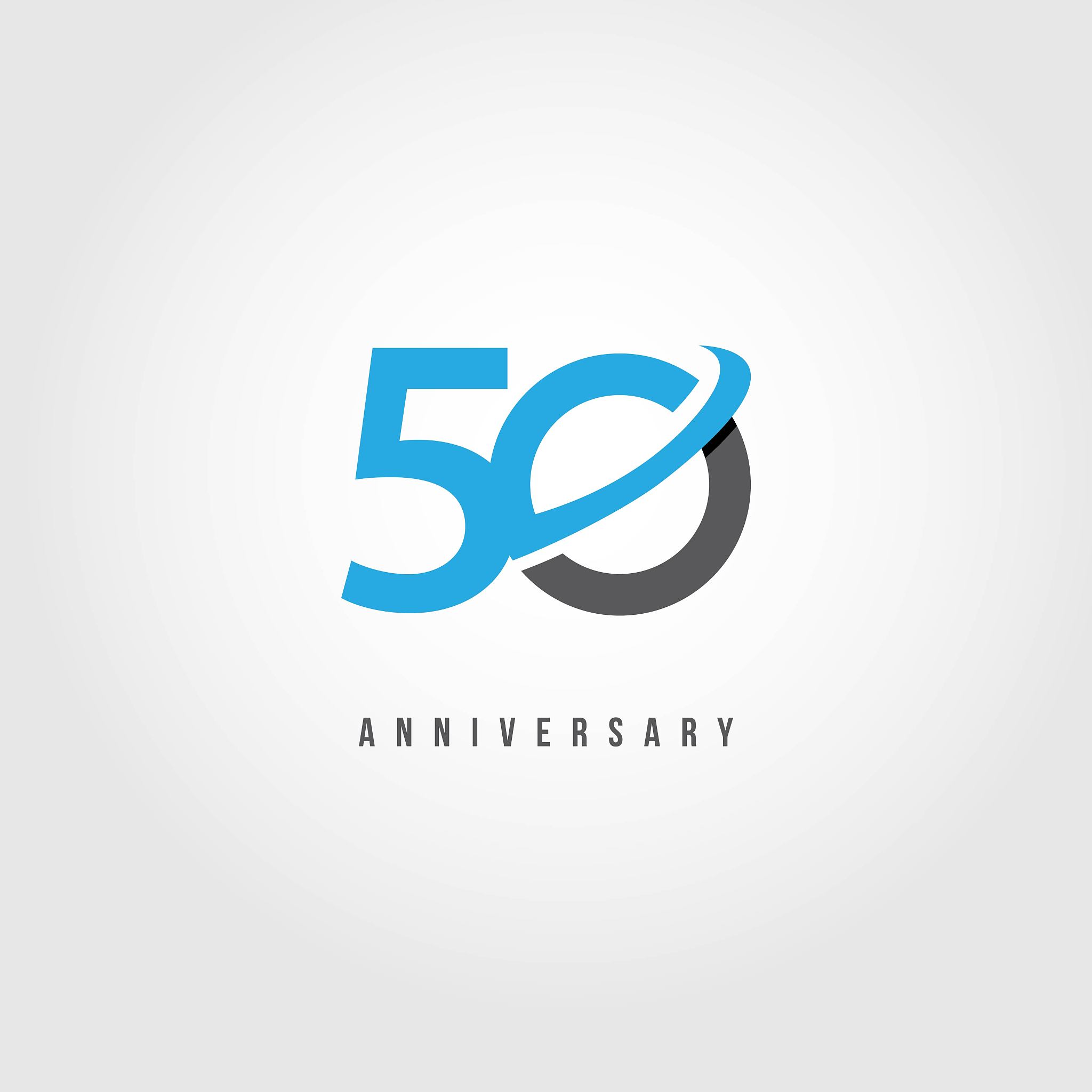 50 year anniversary vector template design illustration