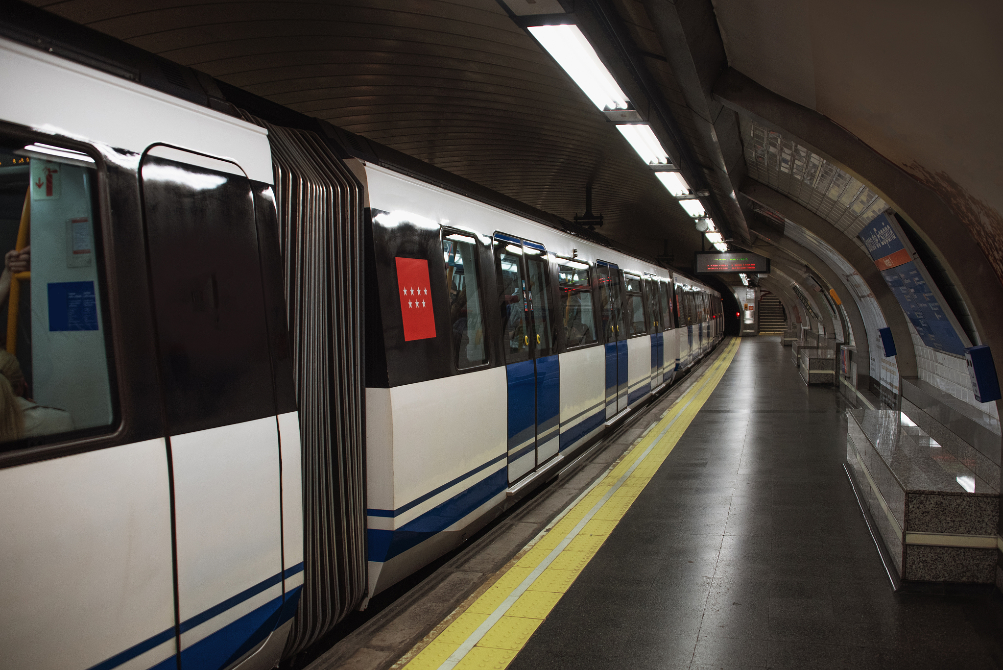 subway train at station