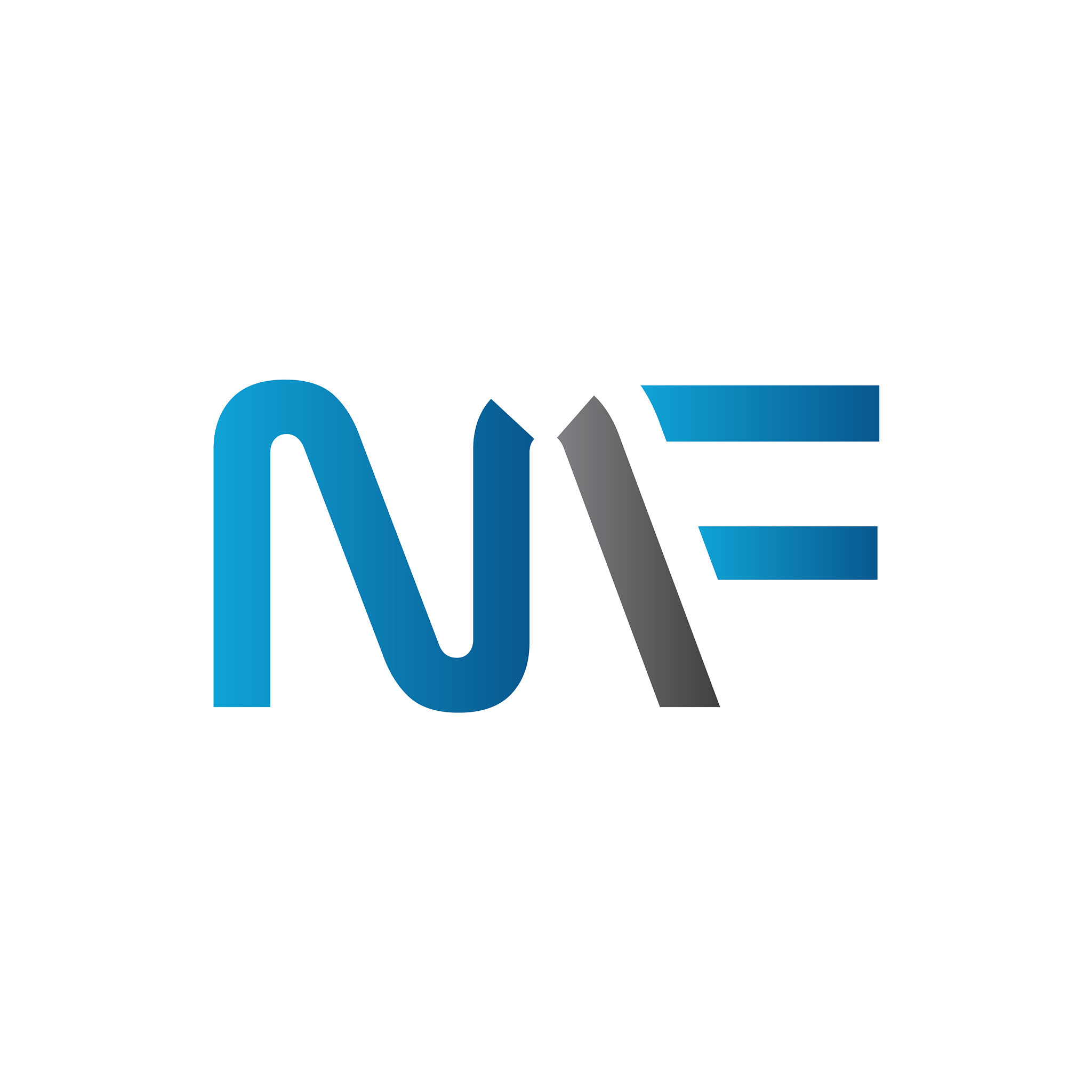 initial mf letter logo template abstract letter