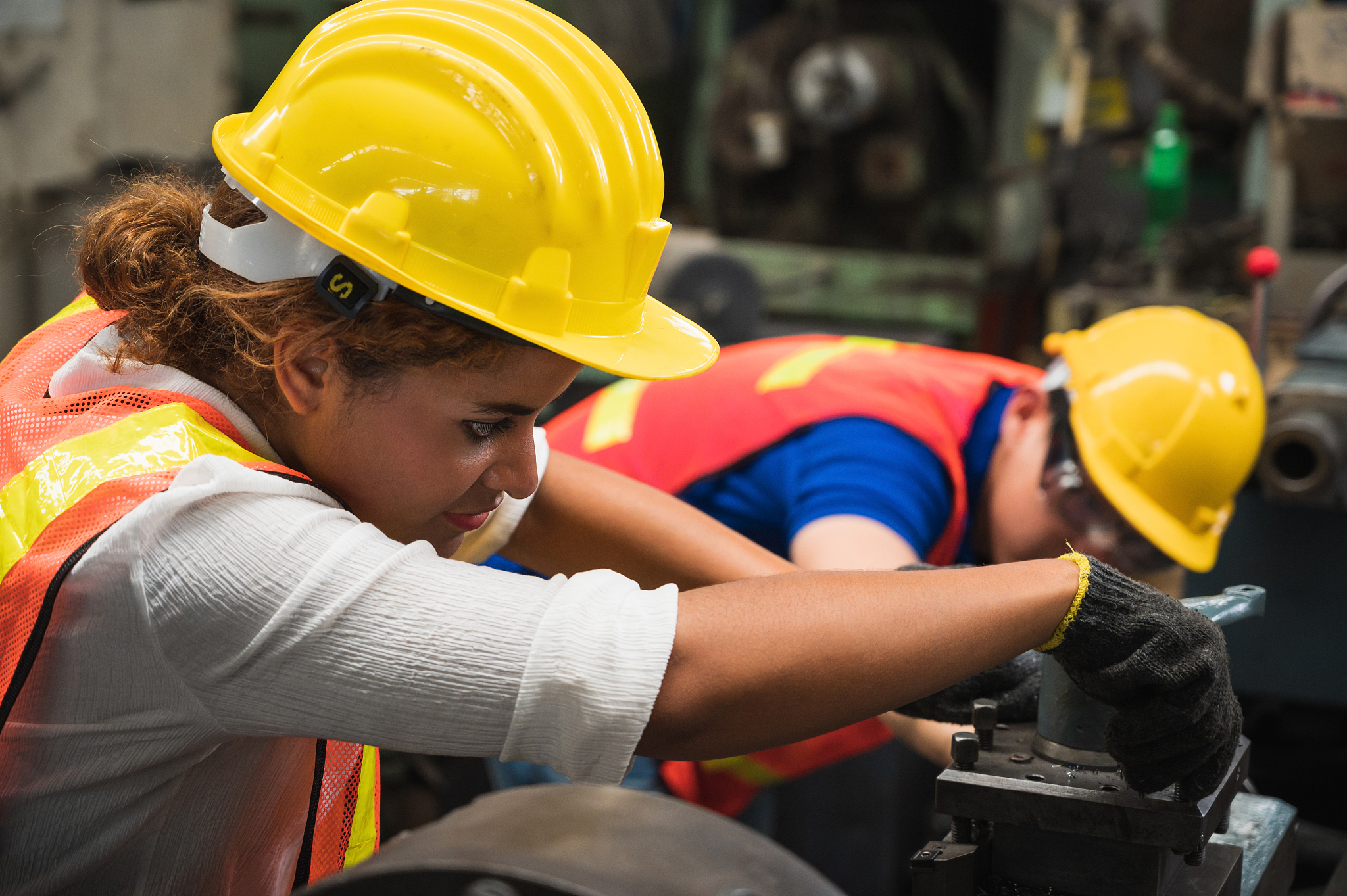 the industrial worker team is working on various projects in a l